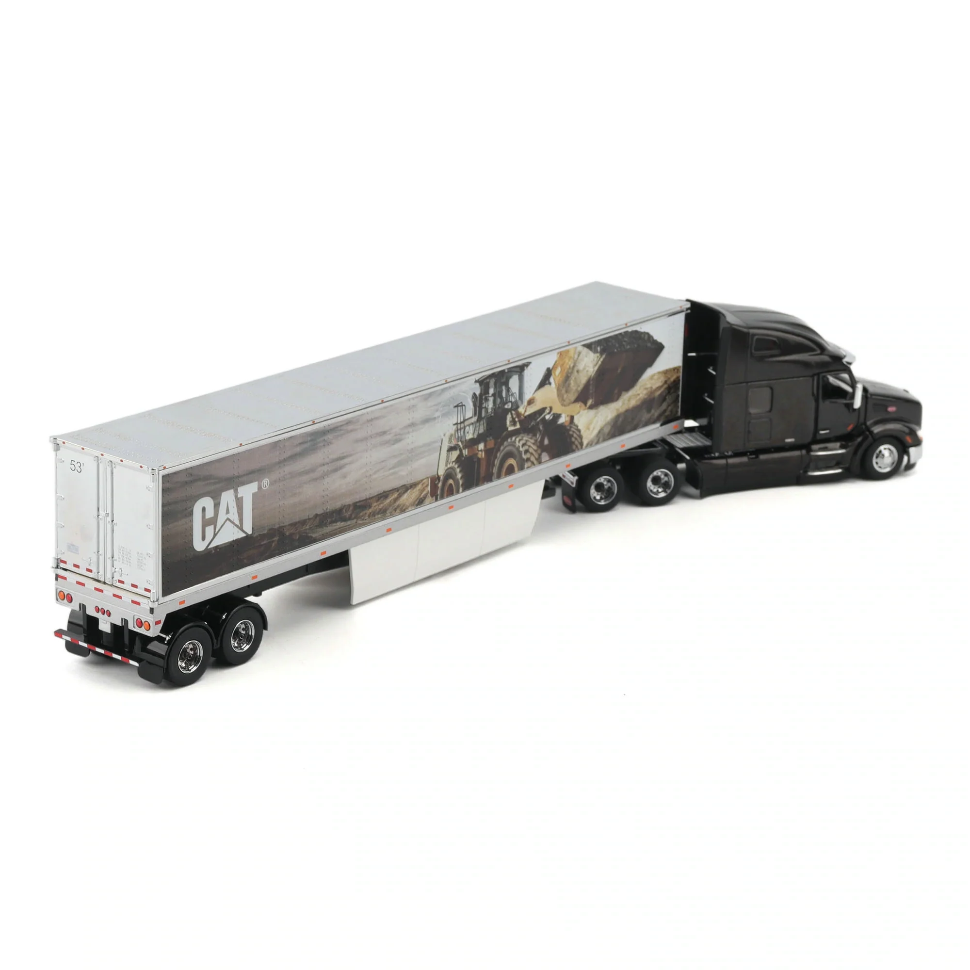 1/50 Peterbilt 579 Ultra Loft Semi Truck with CAT Mural Box Trailer by Diecast Masters - Image 7