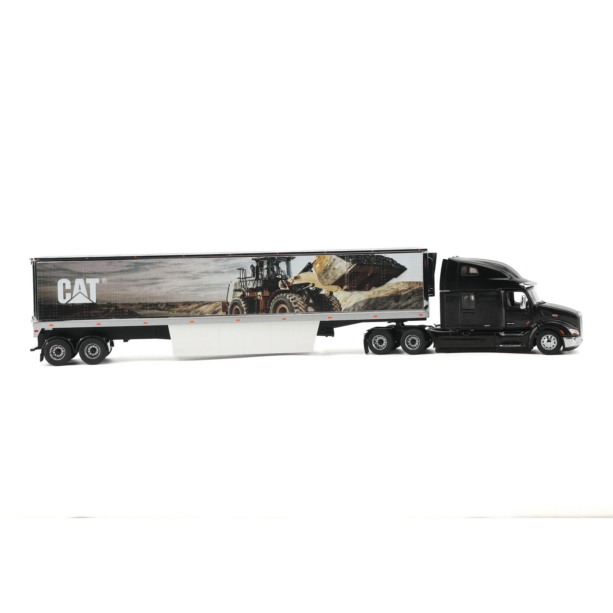 1/50 Peterbilt 579 Ultra Loft Semi Truck with CAT Mural Box Trailer by Diecast Masters - Image 8