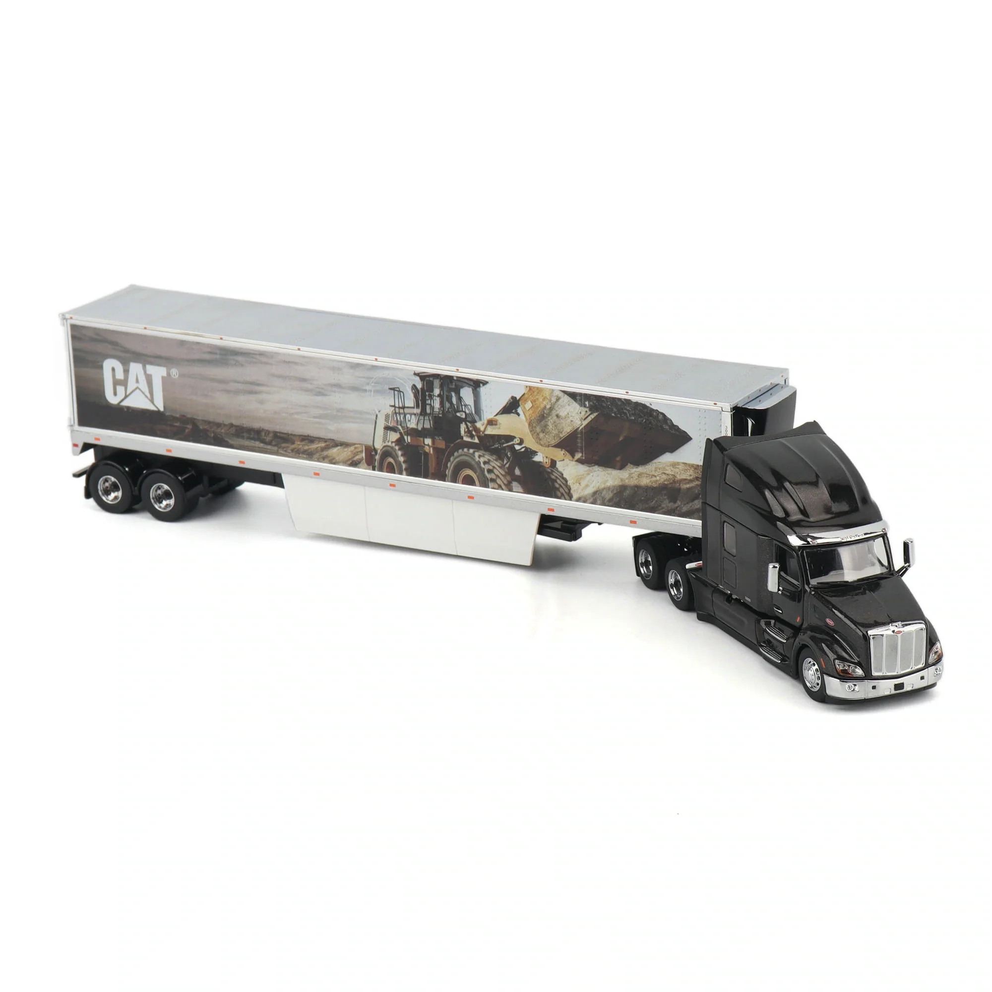 1/50 Peterbilt 579 Ultra Loft Semi Truck with CAT Mural Box Trailer by Diecast Masters - Image 9