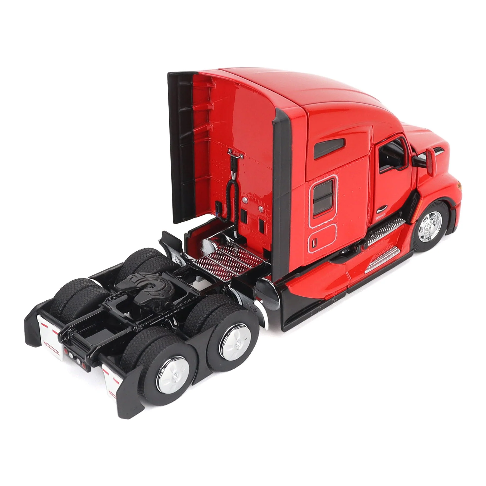 1/50 Red Kenworth T680 Tandem Tractor with 76in High Roof Sleeper Cab by Diecast Masters - Image 10