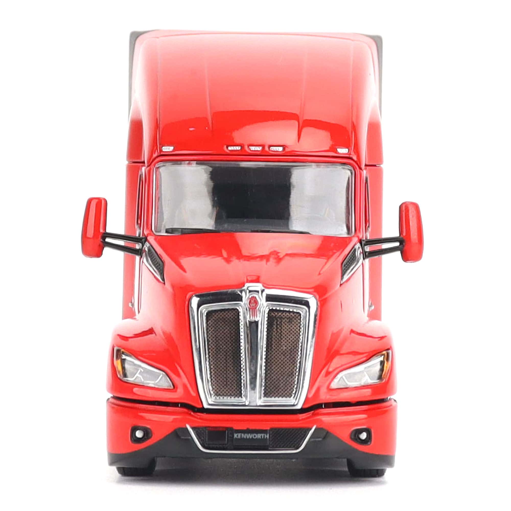 1/50 Red Kenworth T680 Tandem Tractor with 76in High Roof Sleeper Cab by Diecast Masters - Image 6