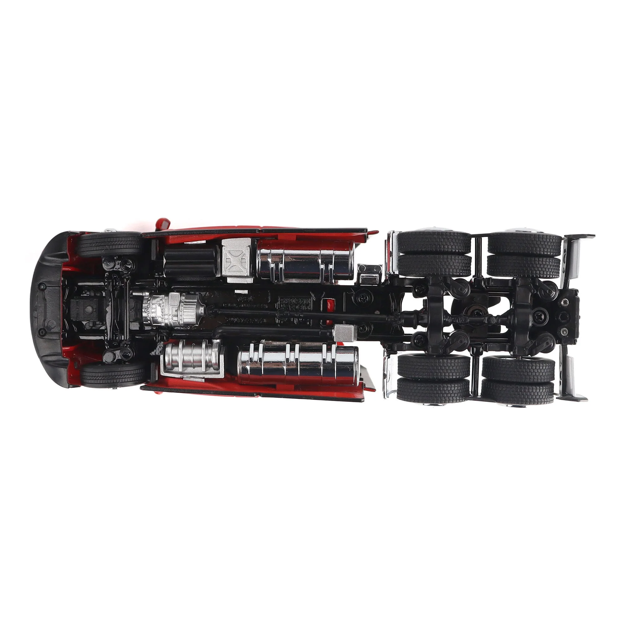 1/50 Red Kenworth T680 Tandem Tractor with 76in High Roof Sleeper Cab by Diecast Masters - Image 9
