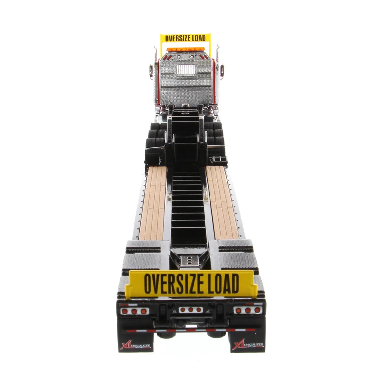 1/50 Red Western Star 49X SB Semi Truck & XL 120 HDG Trailer with Boosters by Diecast Masters - Image 5