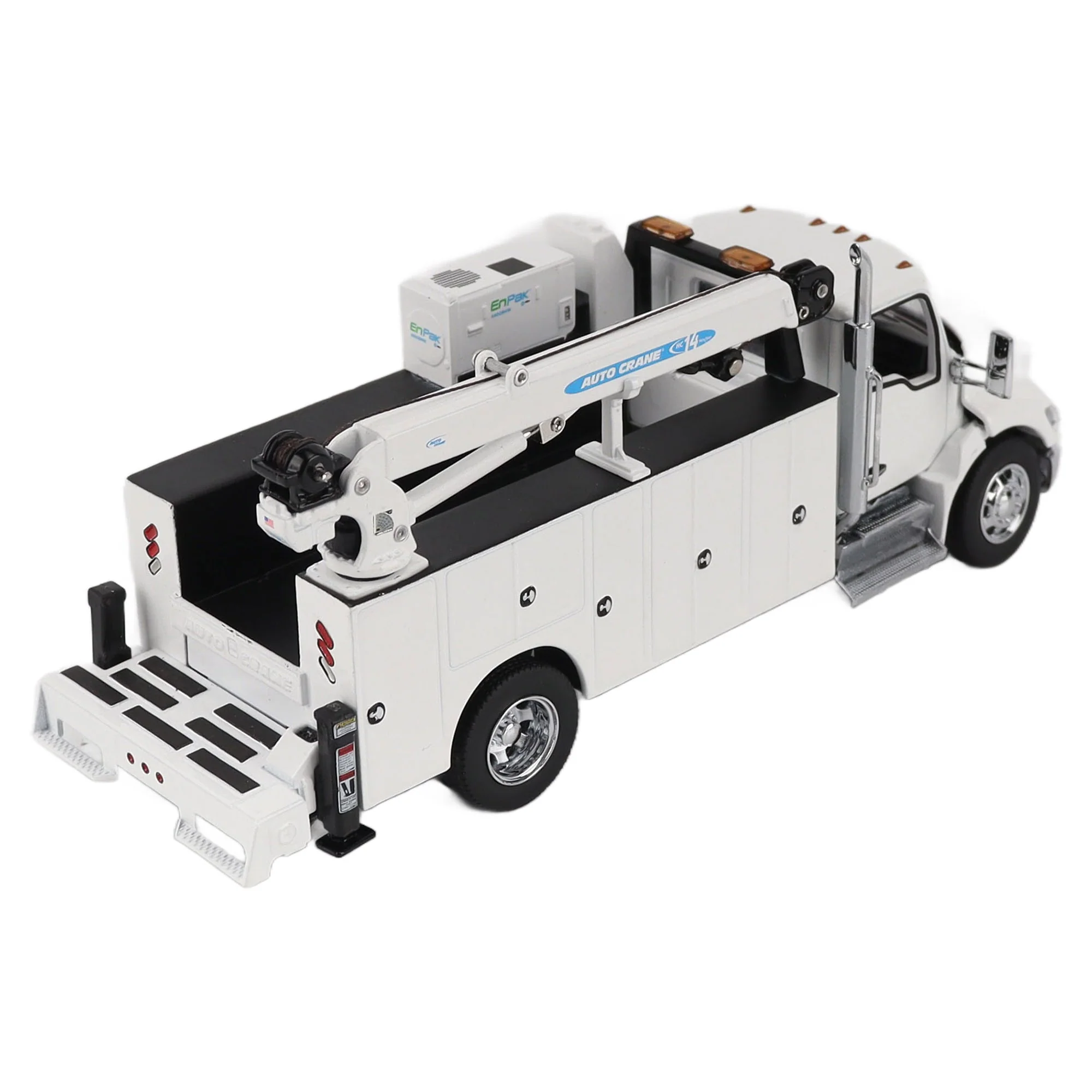 1/50 White Kenworth T380 Crane Work Truck with Miller EnPak by Diecast Masters - Image 10