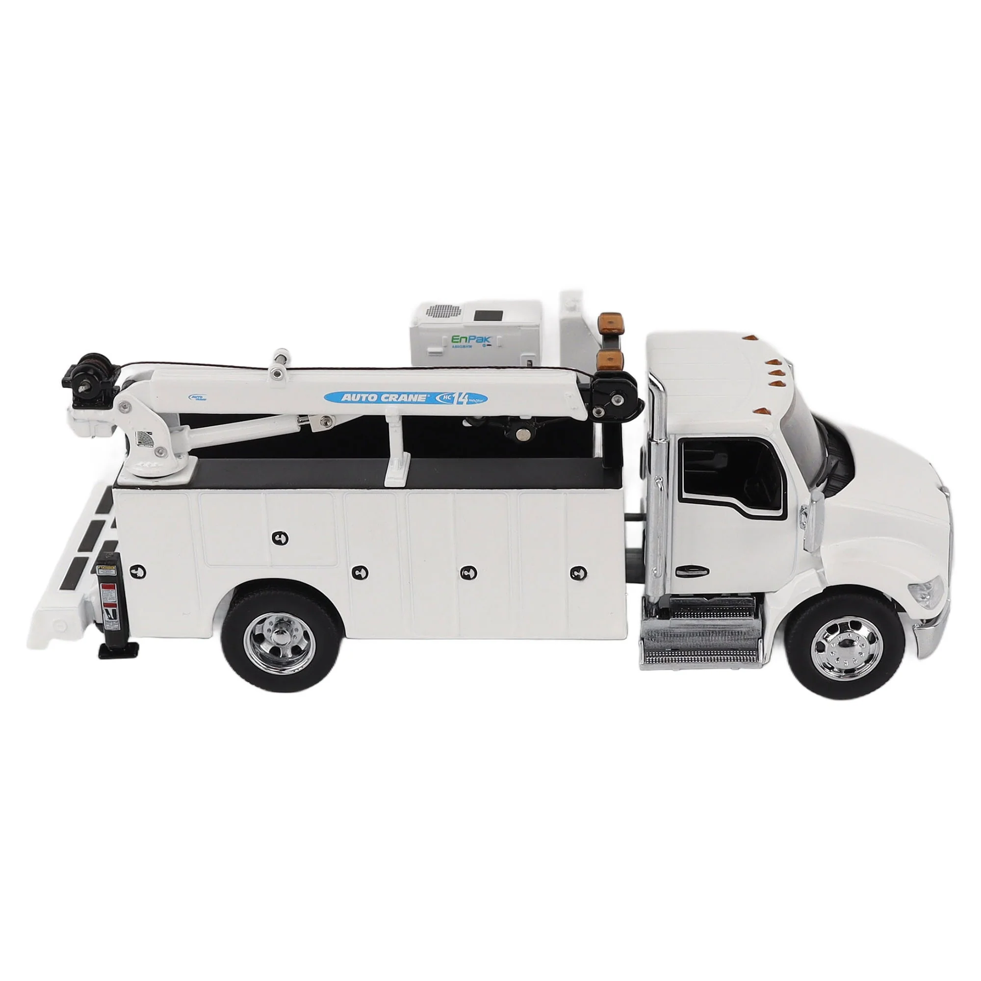1/50 White Kenworth T380 Crane Work Truck with Miller EnPak by Diecast Masters - Image 11