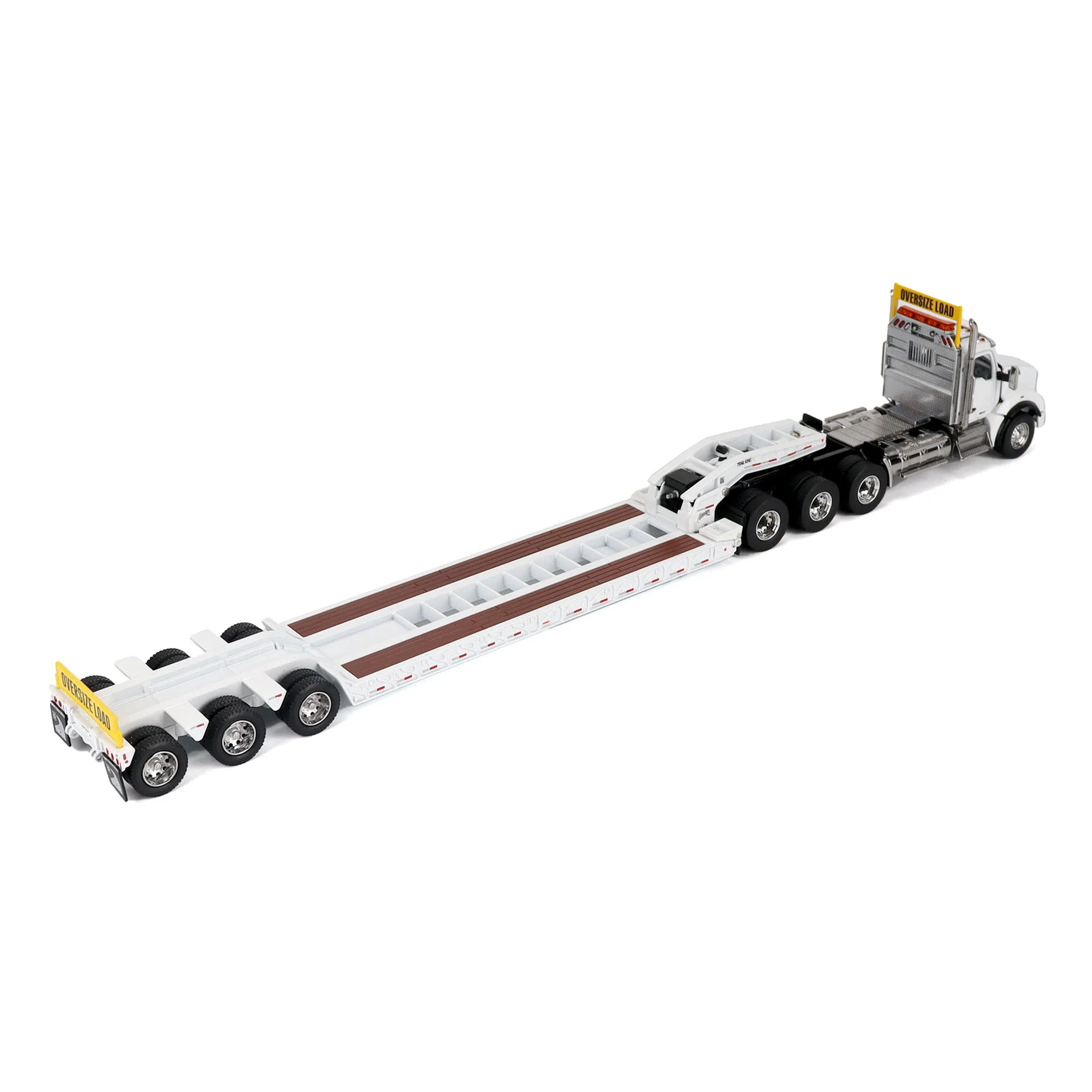 1/50 White Kenworth T880 SBFA with White Trail King TK120 HDG Lowboy Trailer - Image 6