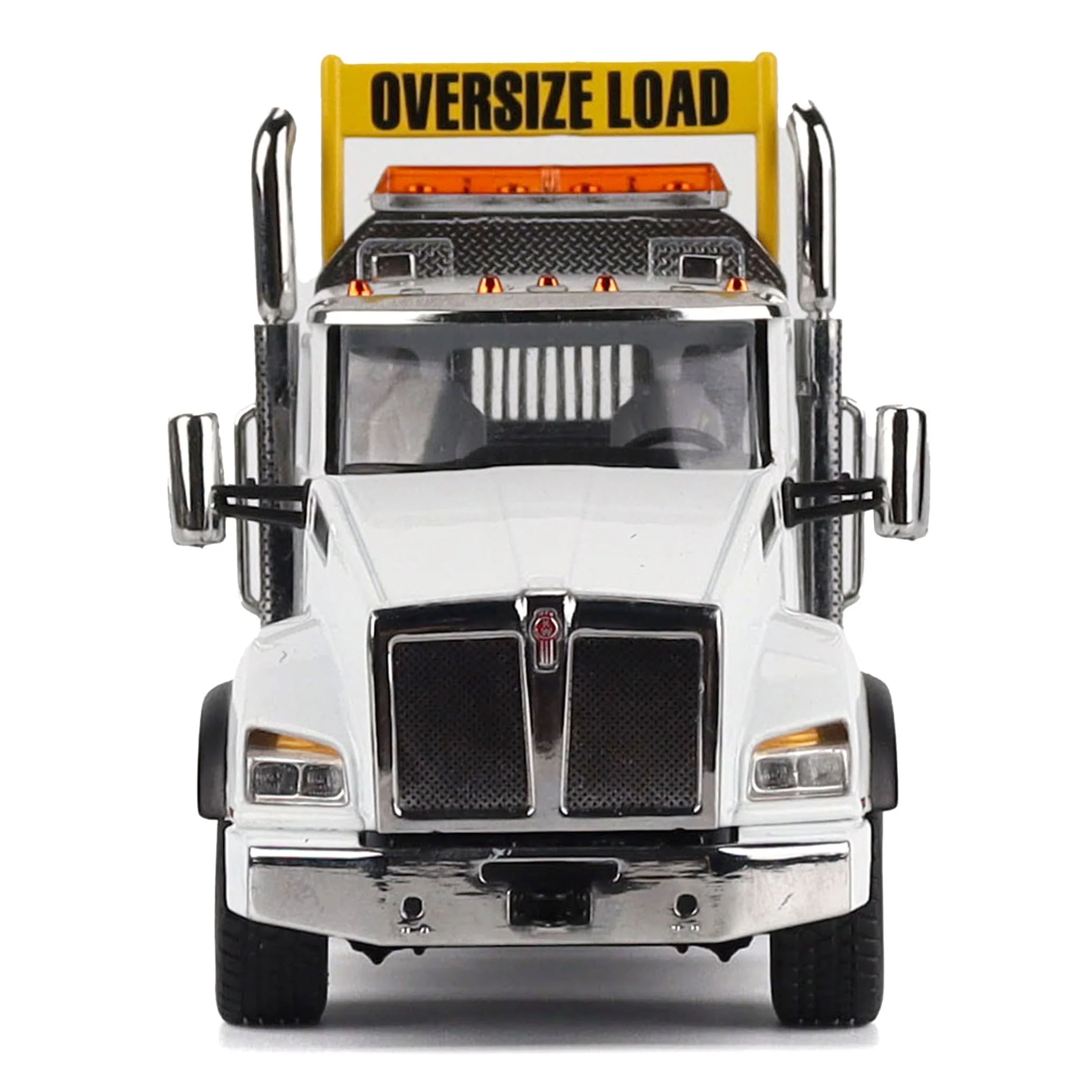 1/50 White Kenworth T880 SBFA with White Trail King TK120 HDG Lowboy Trailer - Image 8