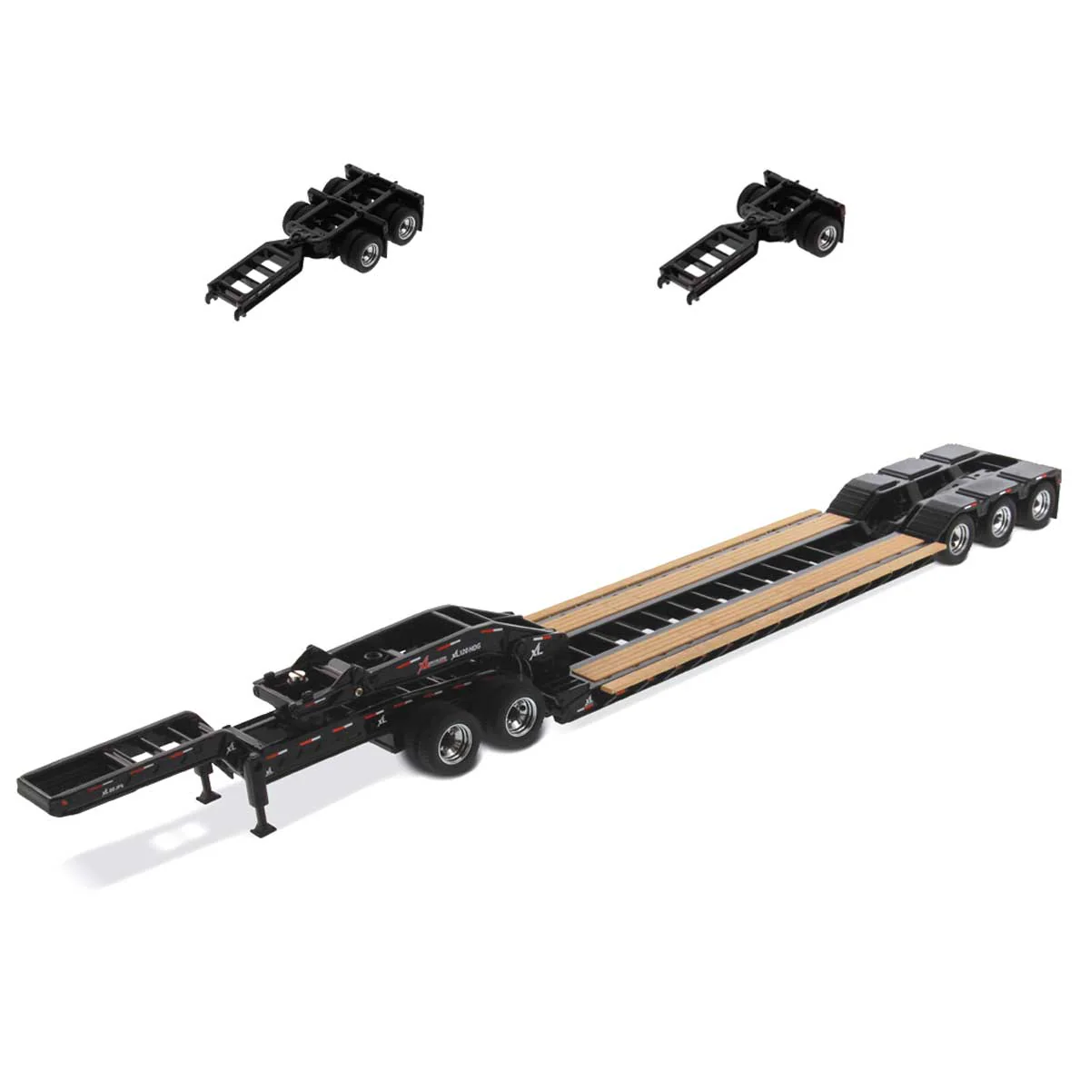 1/50 XL 120 Low-Profile HDG Lowboy Trailer (Outrigger Style) with 2 Boosters and Jeep - Image 5