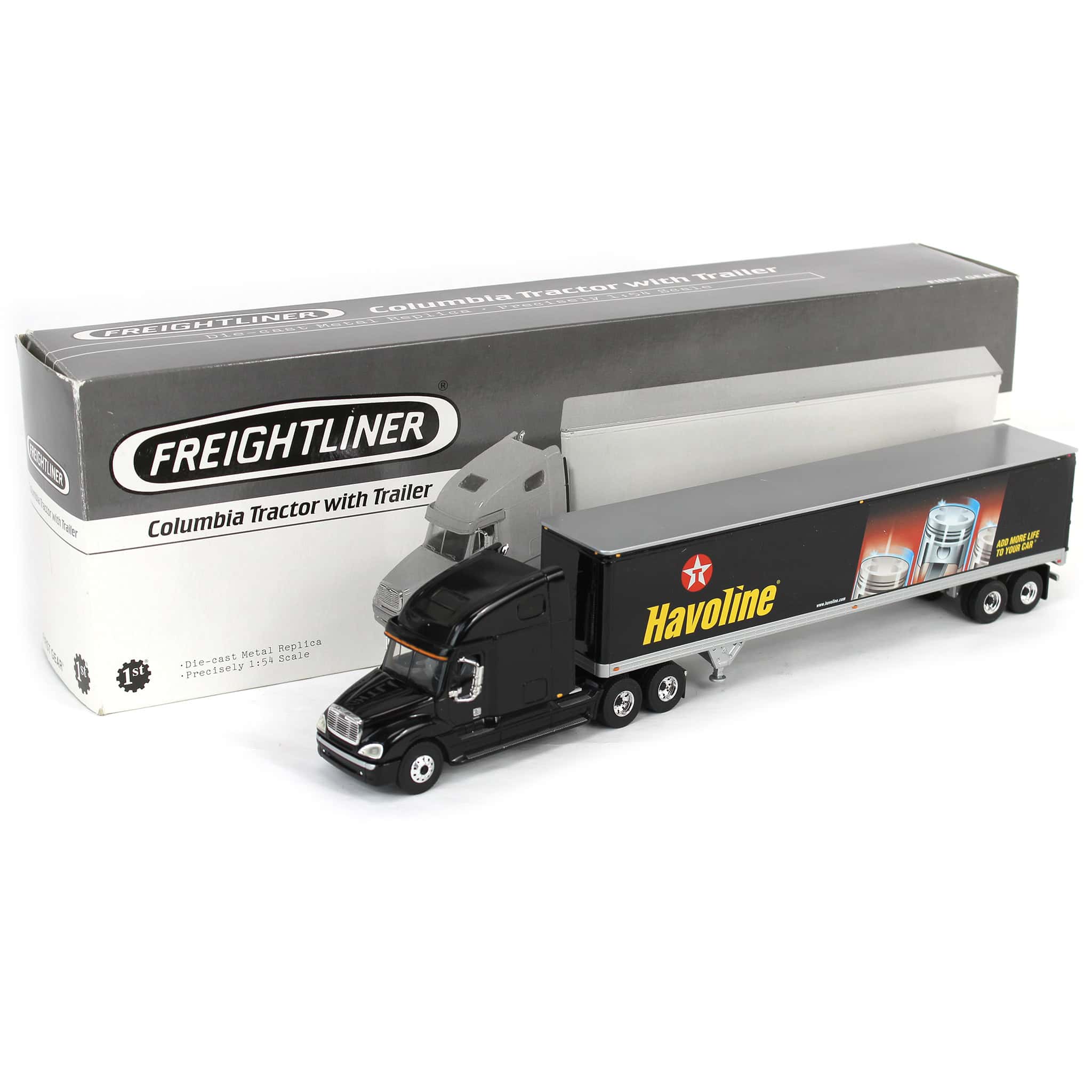 1/54 Freightliner Columbia Semi Truck with Trailer by First Gear, Texaco Havoline