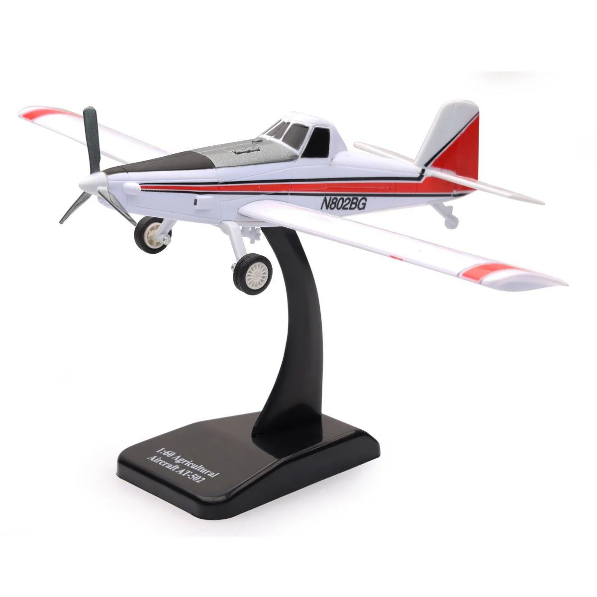1/60 White Air Tractor AT-502B Ag Spray Airplane Crop Duster by New Ray, Outback Toys Exclusive - Image 3