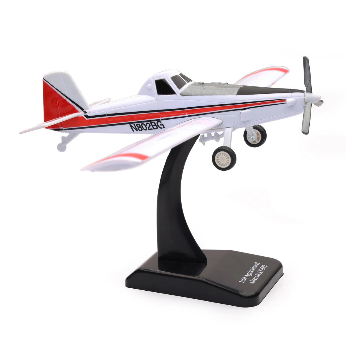 1/60 White Air Tractor AT-502B Ag Spray Airplane Crop Duster by New Ray, Outback Toys Exclusive - Image 4