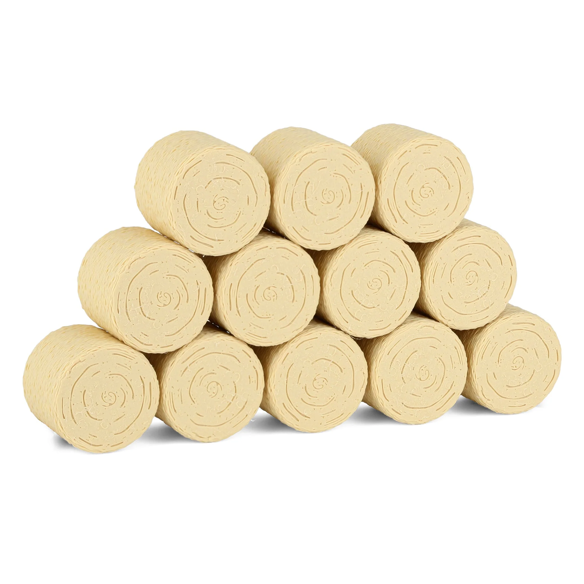1/64 Round Straw Bales 12-Pack by REVD Toys, 3D Printed