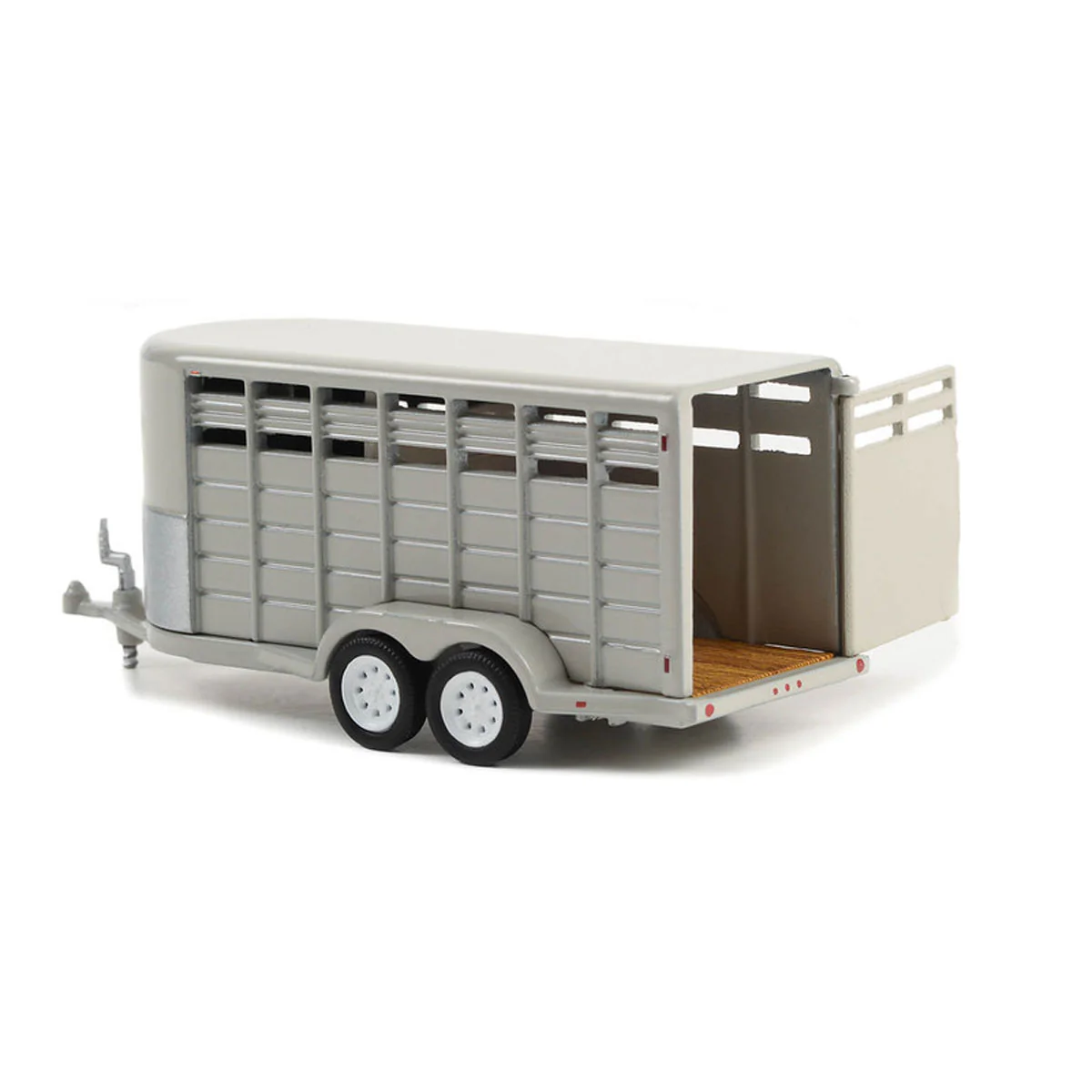 1/64 14ft Bumper Hitch Livestock Trailer, Gray, Hitch & Tow Trailers - Image 2