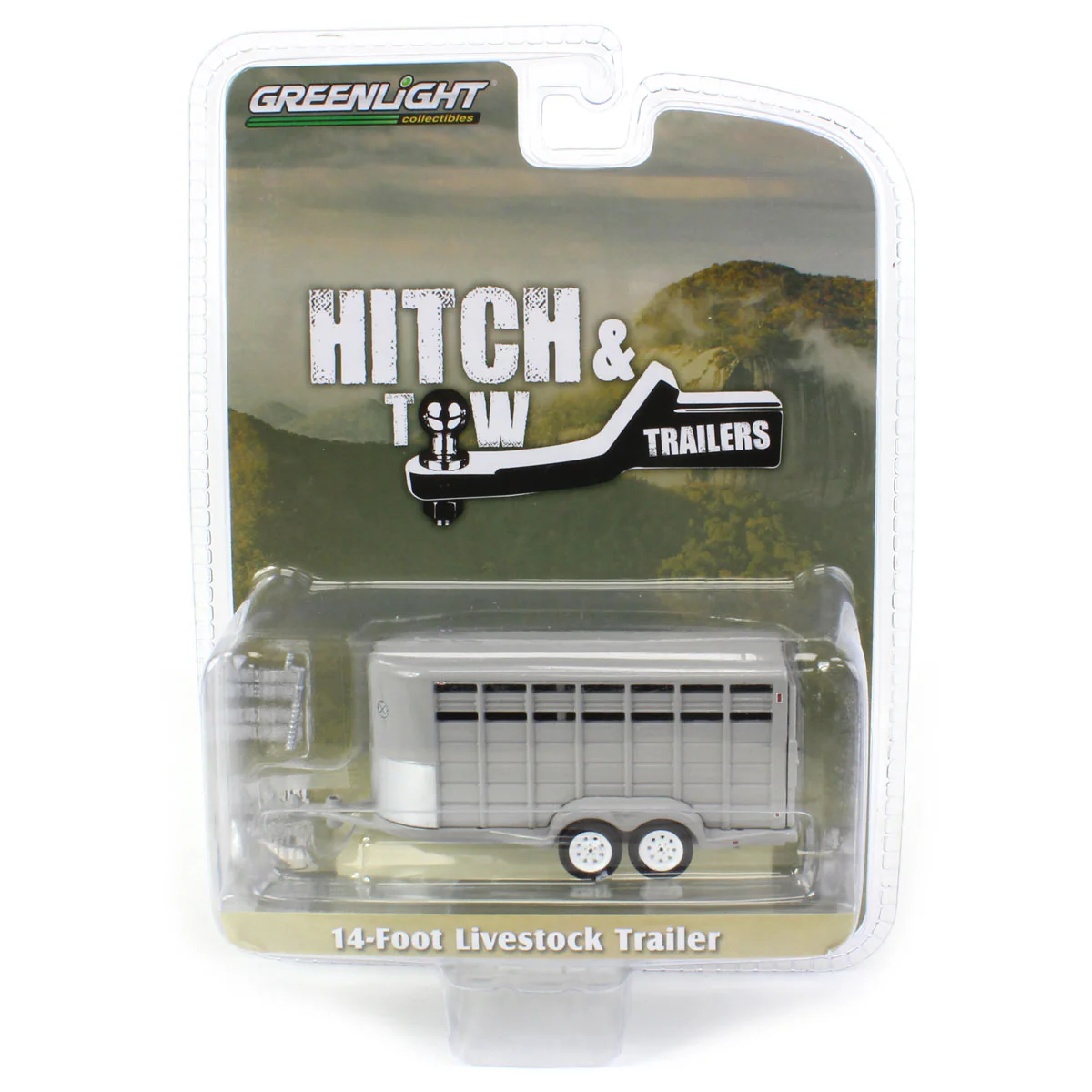1/64 14ft Bumper Hitch Livestock Trailer, Gray, Hitch & Tow Trailers - Image 3