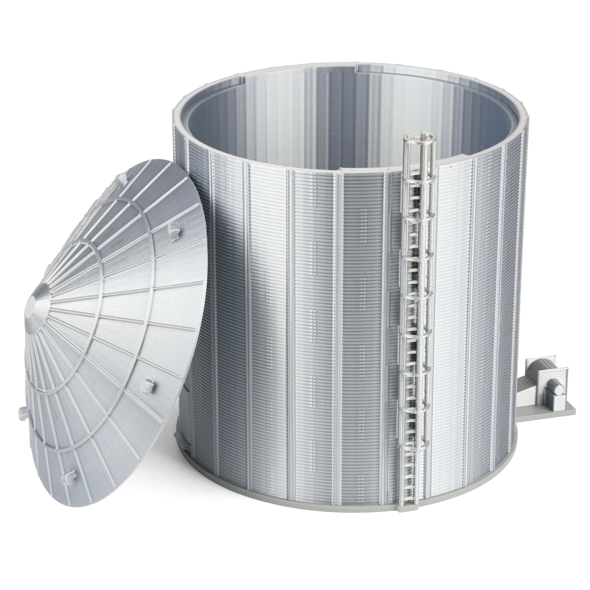 1/64 15-20K Bushel Grain Bin with Ladder & Centrifugal Fan by REVD Toys, 3D Printed - Image 5