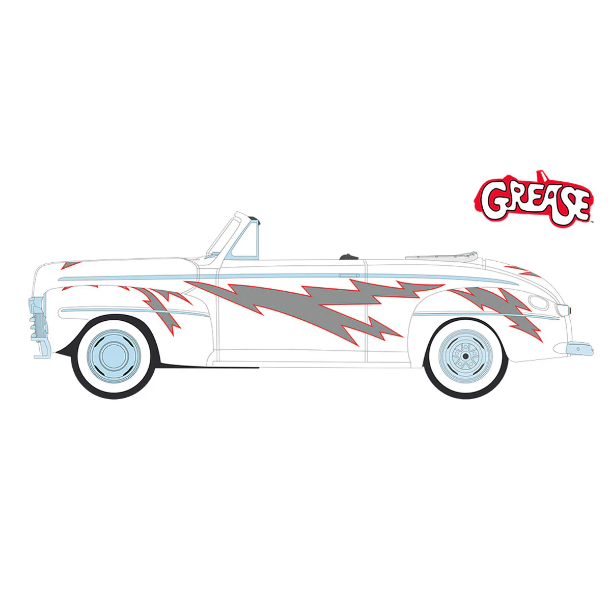 1/64 1948 Ford De Luxe Convertible Greased Lightnin', Grease (1978), Hollywood Series 40 - Image 2