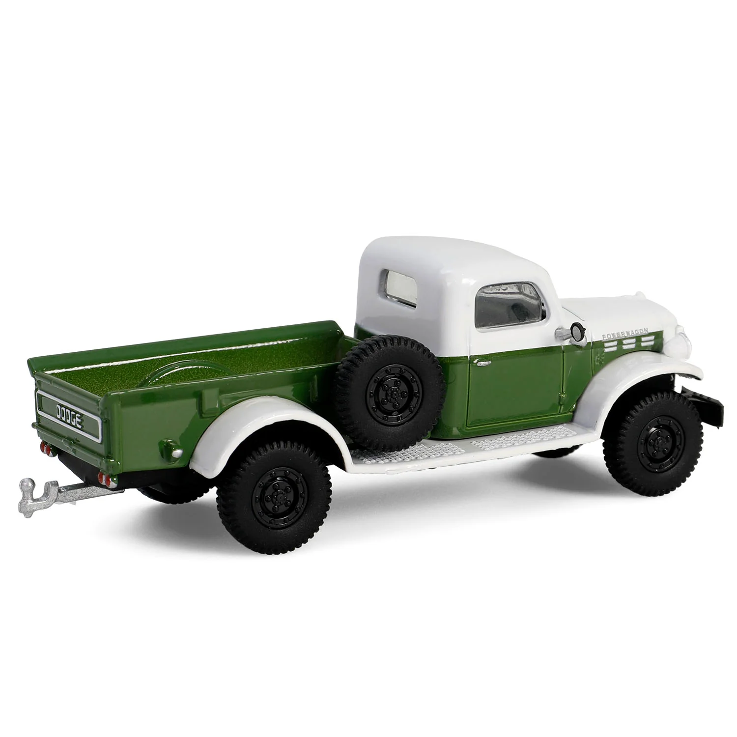 1/64 1950 Dodge Power Wagon with 1/4 Ton Cargo Trailer, Green & White, Hitch & Tow Series 32 - Image 6