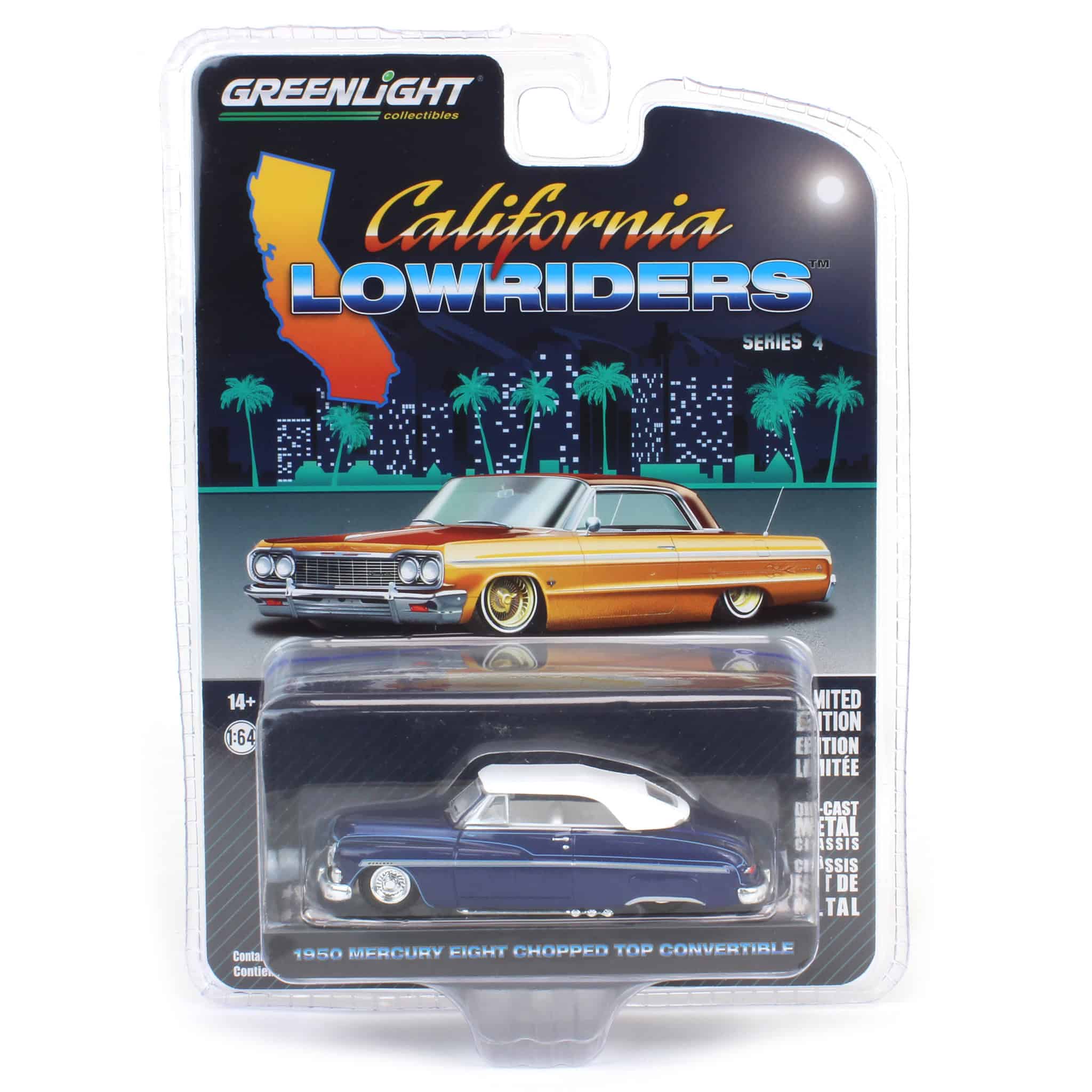 1/64 1950 Mercury Eight Chopped Top Convertible with Pinstripes, California Lowriders Series 4 - Image 5