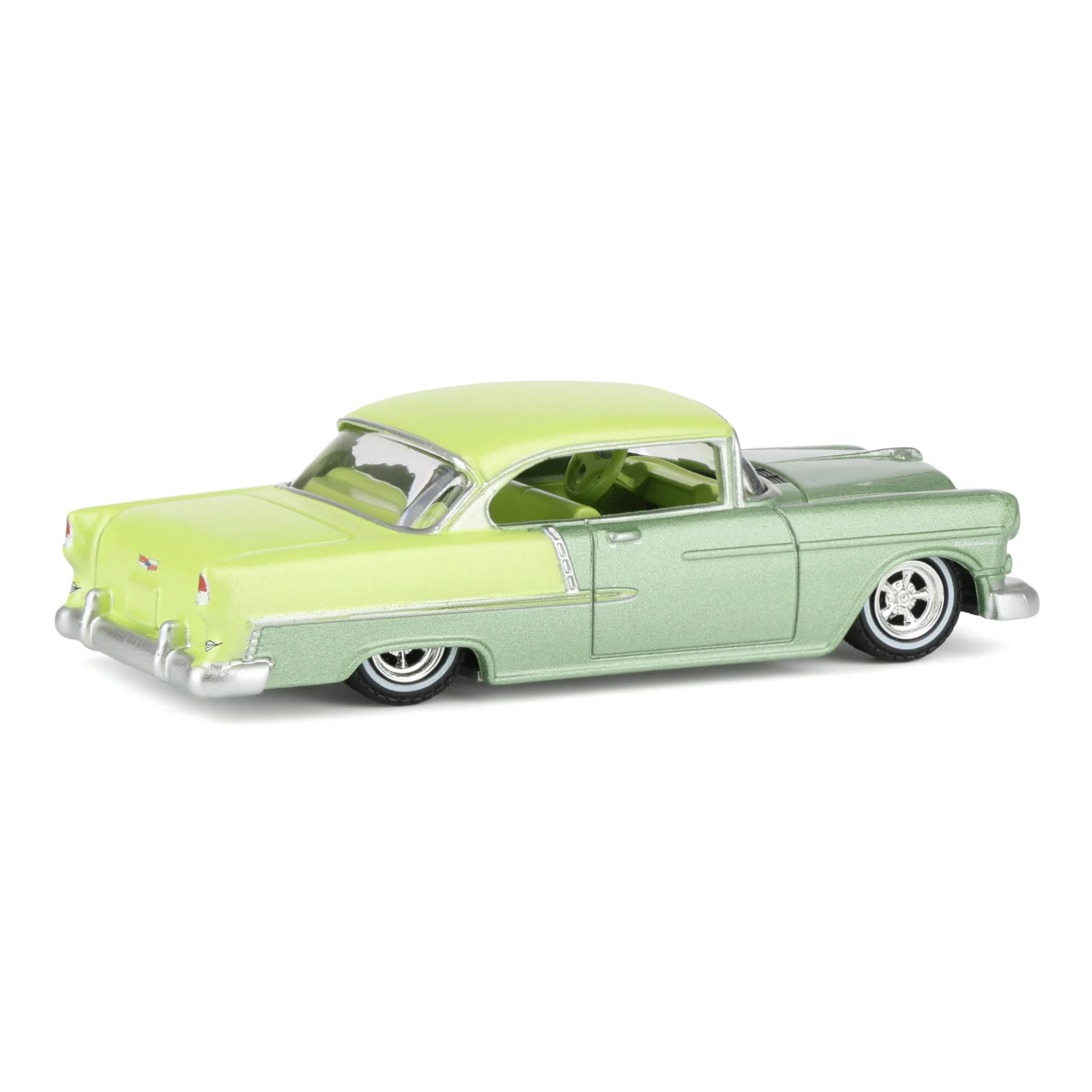 1/64 1956 Chevrolet Bel Air Lowrider, Crocus Yellow & Laurel Green Two-Tone, California Lowriders Series 7 - Image 3