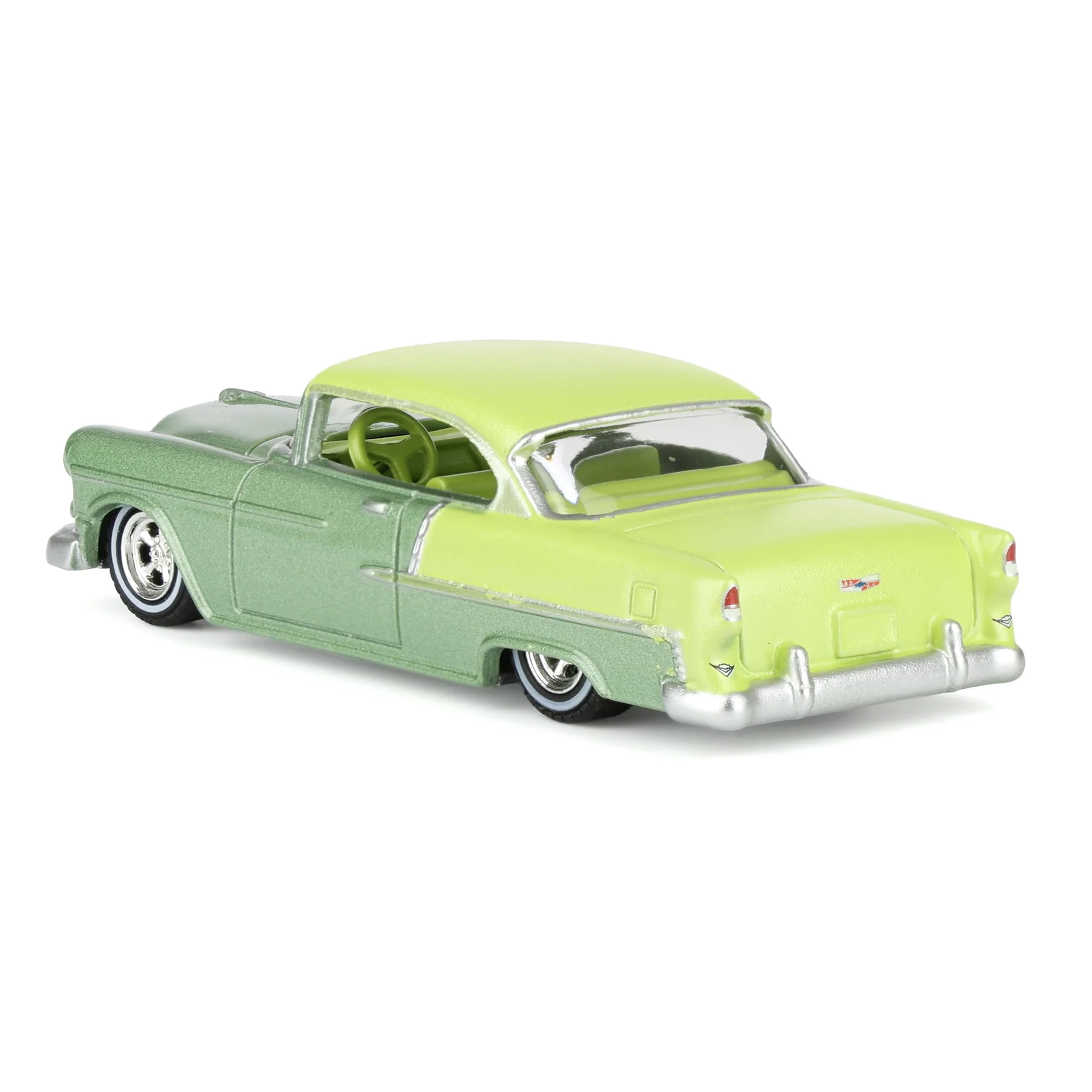 1/64 1956 Chevrolet Bel Air Lowrider, Crocus Yellow & Laurel Green Two-Tone, California Lowriders Series 7 - Image 4