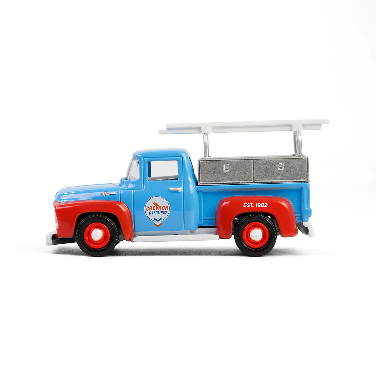1/64 1956 Ford F-100 with Tool Boxes & Ladders, Chevron Special Edition Series 1 - Image 2