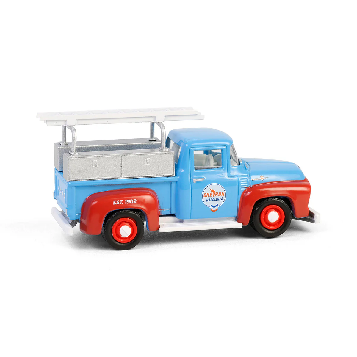 1/64 1956 Ford F-100 with Tool Boxes & Ladders, Chevron Special Edition Series 1 - Image 3