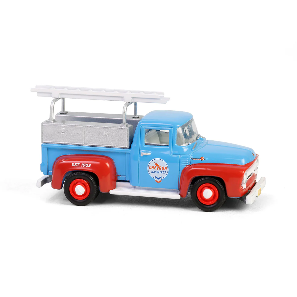 1/64 1956 Ford F-100 with Tool Boxes & Ladders, Chevron Special Edition Series 1 - Image 4