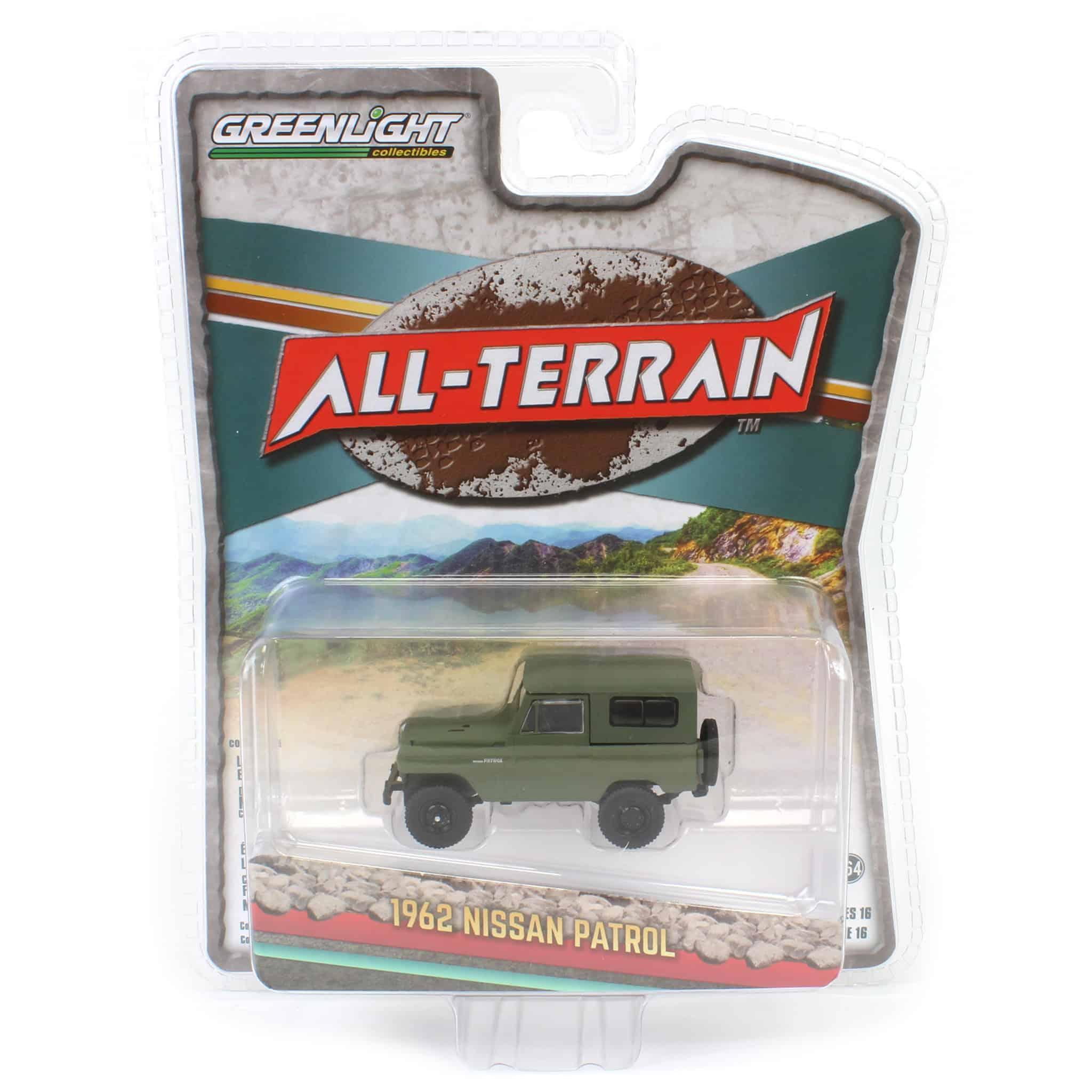 1/64 1962 Nissan Patrol, Matte Olive Green, All-Terrain Series 16 - Image 2