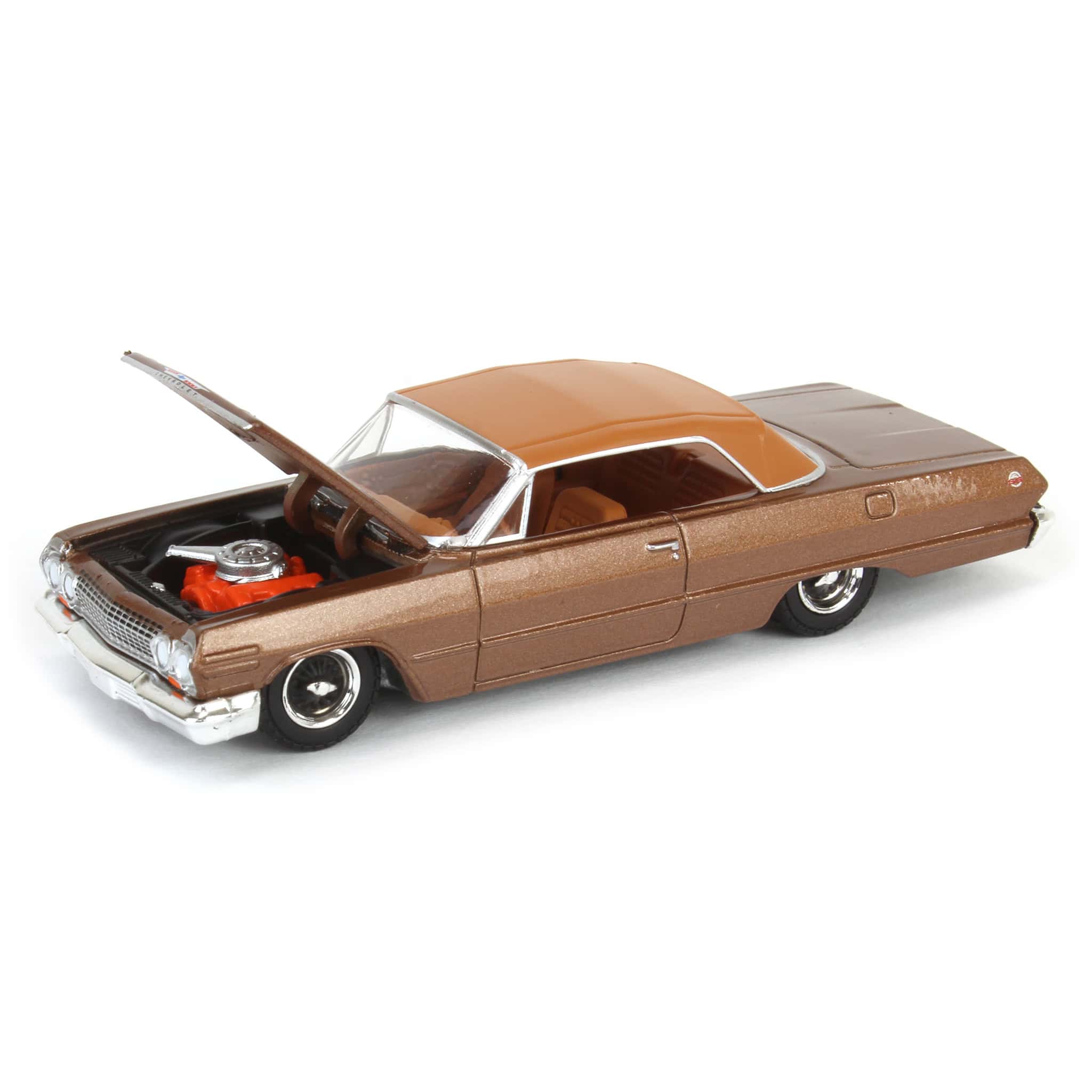 1/64 1963 Chevrolet Impala SS Convertible, Bronze Metallic, California Lowriders Series 6 - Image 5