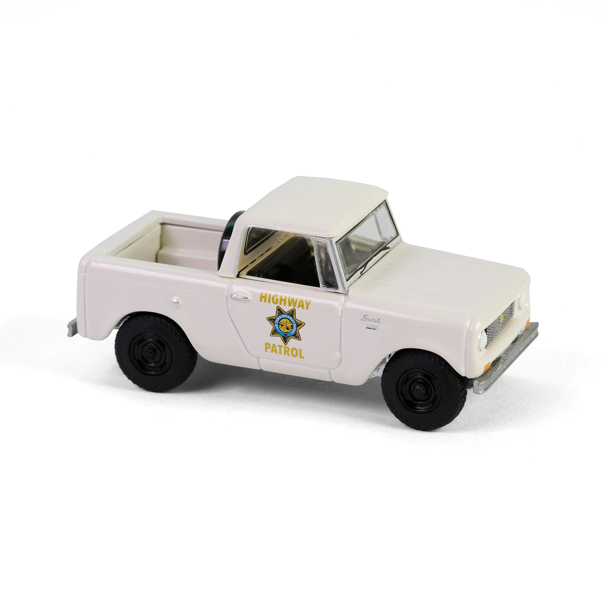 1/64 1964 Harvester Scout Half Cab, California Highway Patrol, Hot Pursuit Series 46 - Image 3