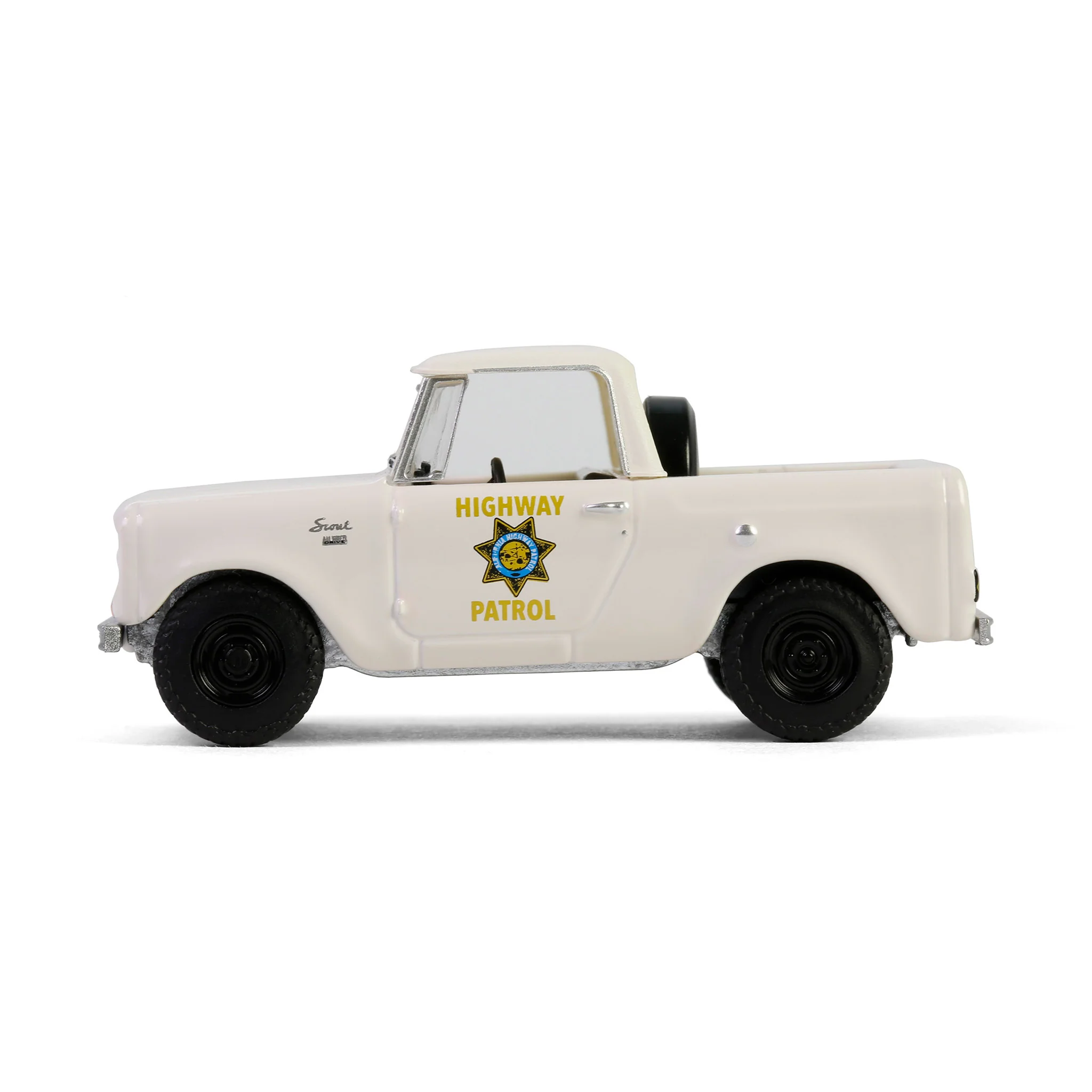 1/64 1964 Harvester Scout Half Cab, California Highway Patrol, Hot Pursuit Series 46 - Image 4