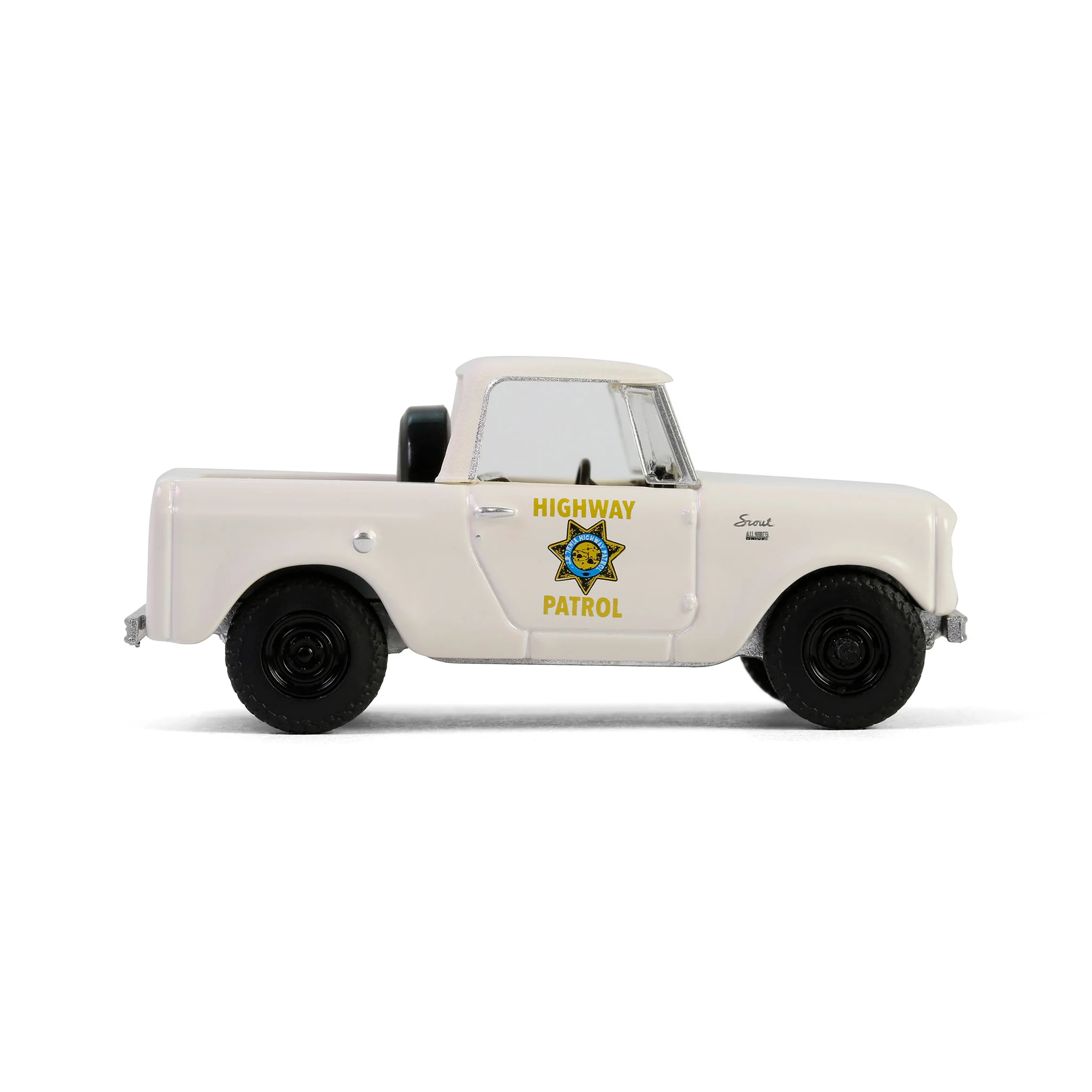 1/64 1964 Harvester Scout Half Cab, California Highway Patrol, Hot Pursuit Series 46 - Image 5