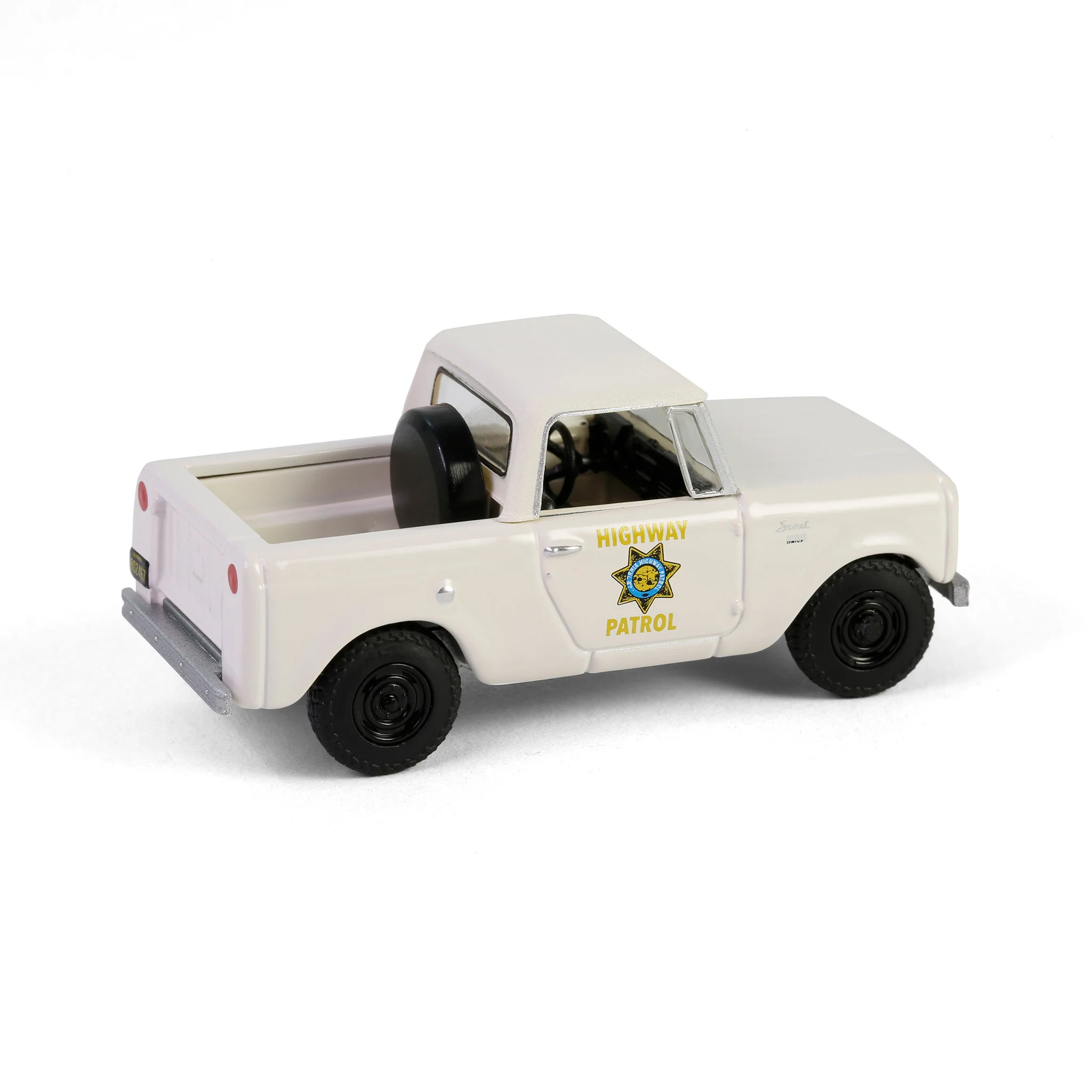 1/64 1964 Harvester Scout Half Cab, California Highway Patrol, Hot Pursuit Series 46 - Image 6