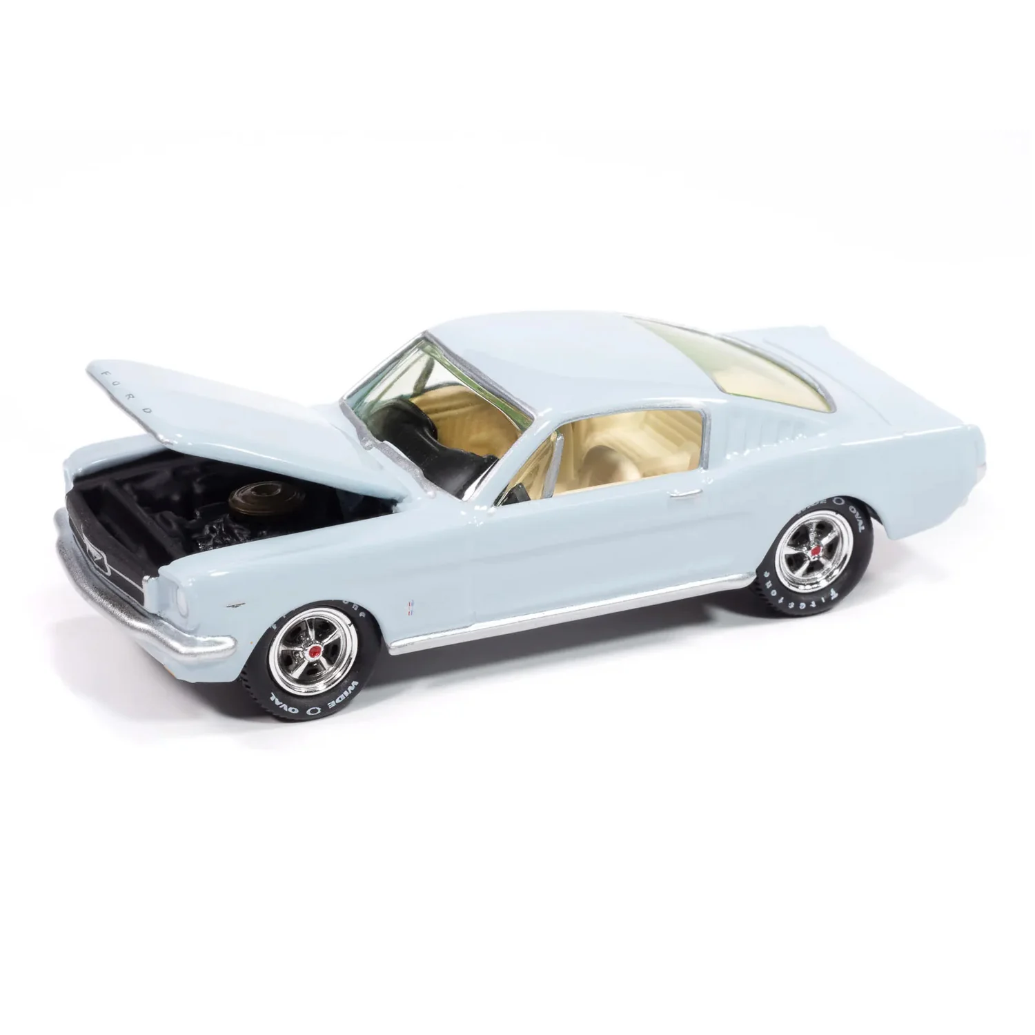 1/64 1965 Ford Mustang Fastback, Arcadian Blue, Johnny Lightning Collector Tin Series 16 - Image 2