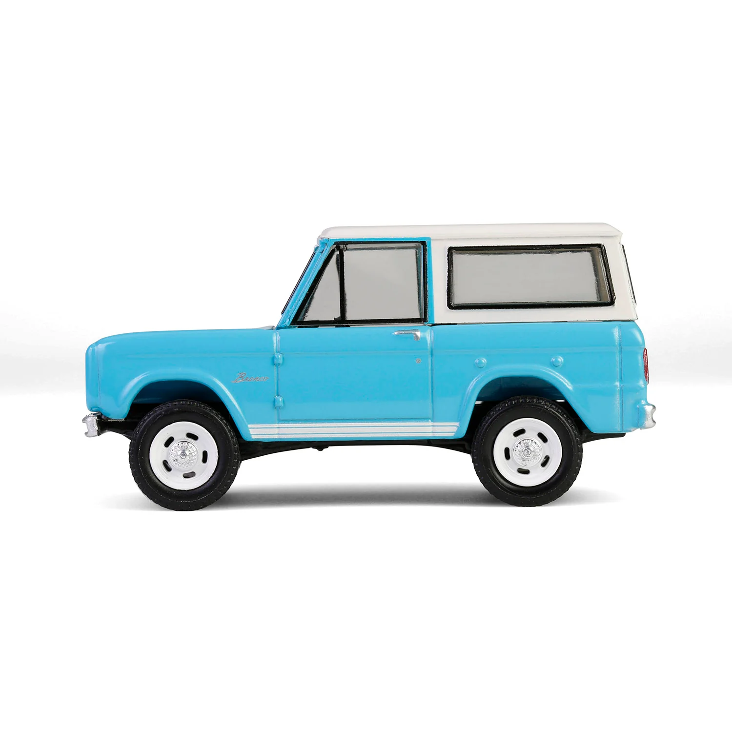 1/64 1966 Ford Bronco Custom SUV, Scottsdale 2024, Turquoise Blue, Barrett-Jackson Series 15 - Image 5