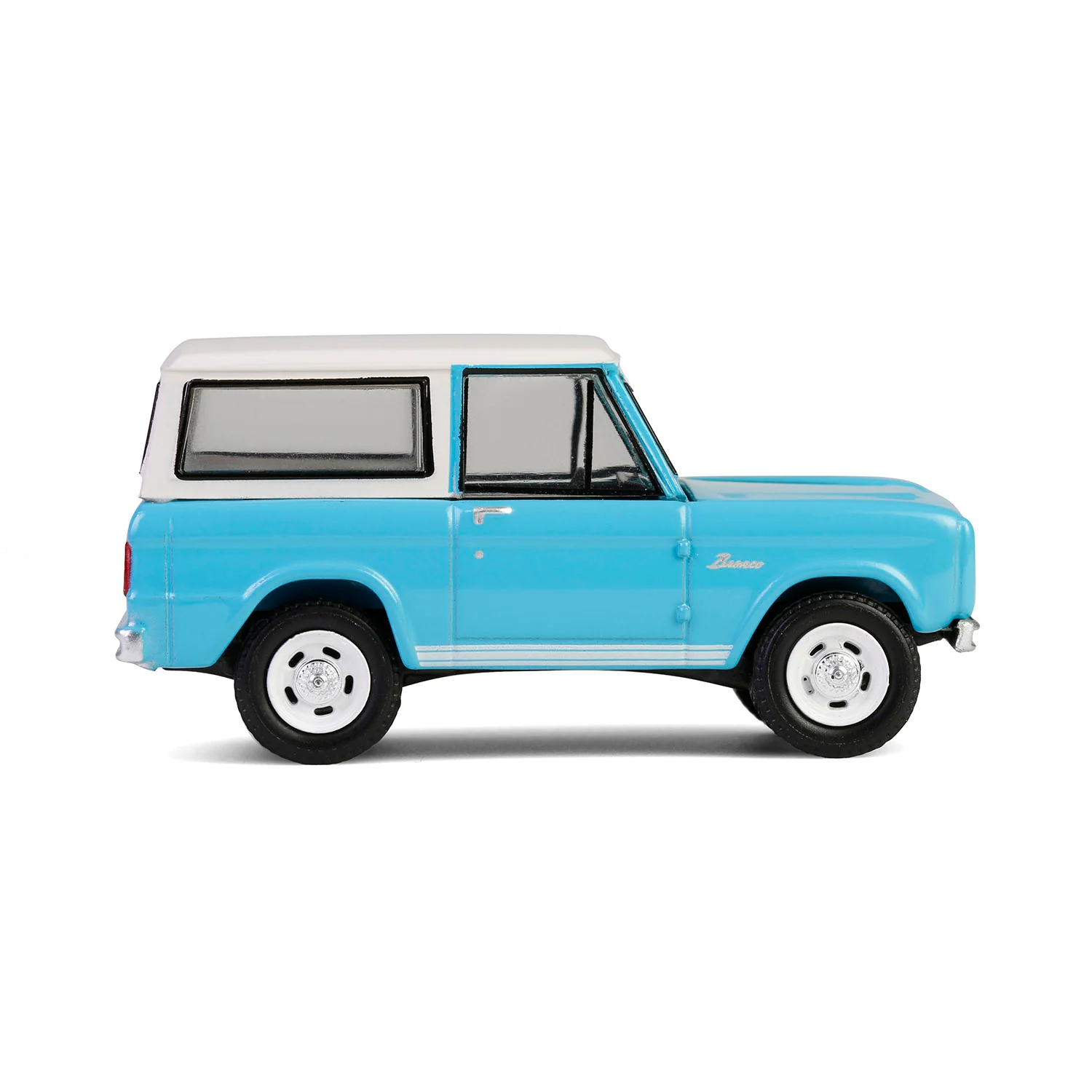 1/64 1966 Ford Bronco Custom SUV, Scottsdale 2024, Turquoise Blue, Barrett-Jackson Series 15 - Image 6