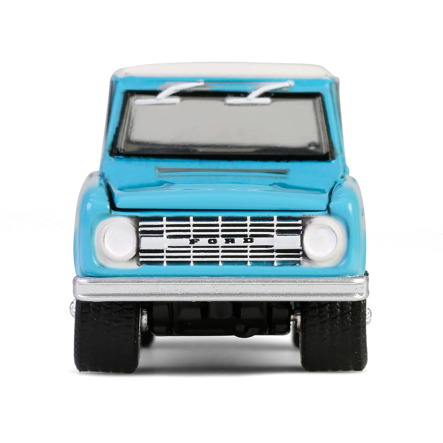 1/64 1966 Ford Bronco Custom SUV, Scottsdale 2024, Turquoise Blue, Barrett-Jackson Series 15 - Image 7