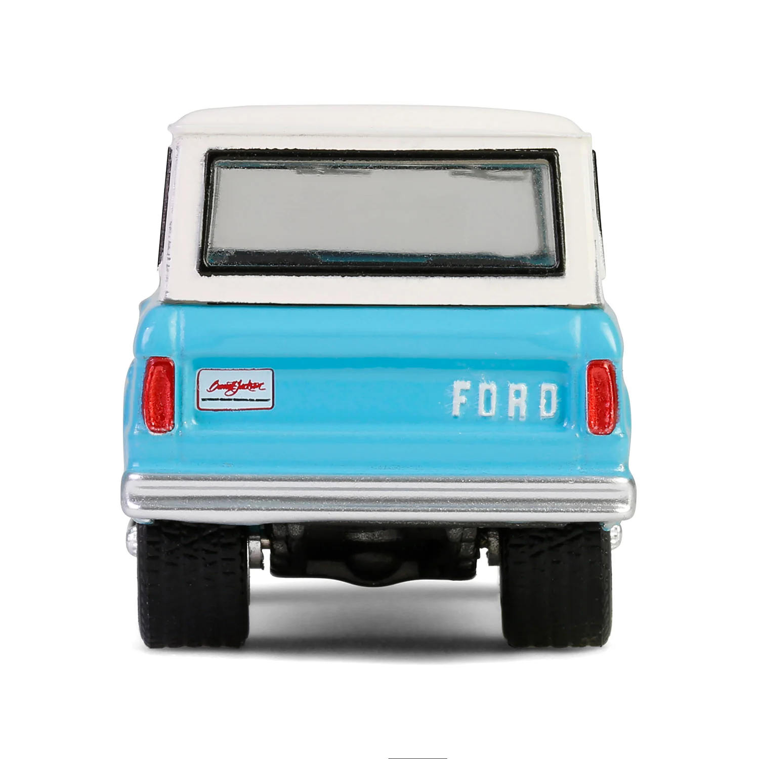 1/64 1966 Ford Bronco Custom SUV, Scottsdale 2024, Turquoise Blue, Barrett-Jackson Series 15 - Image 8