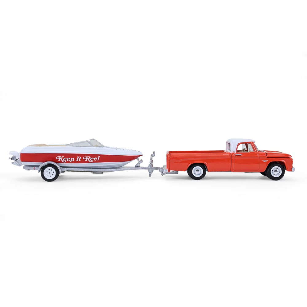 1/64 1967 Dodge D-100 with Boat and Trailer, Hitch & Tow Series 33 - Image 4