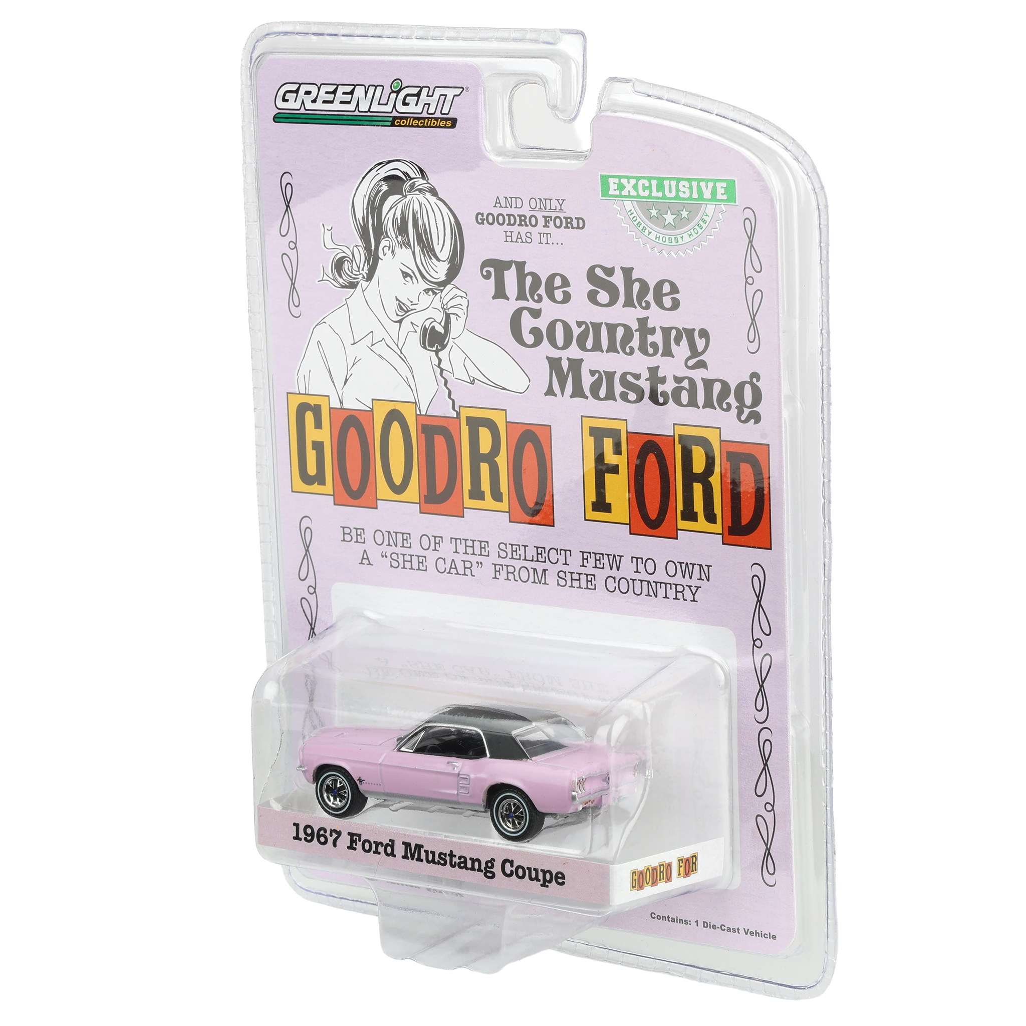 1/64 1967 Ford Mustang Coupe "She Country Special", Bill Goodro Ford, Denver, Colorado, Evening Orchid, Hobby Exclusive - Image 3