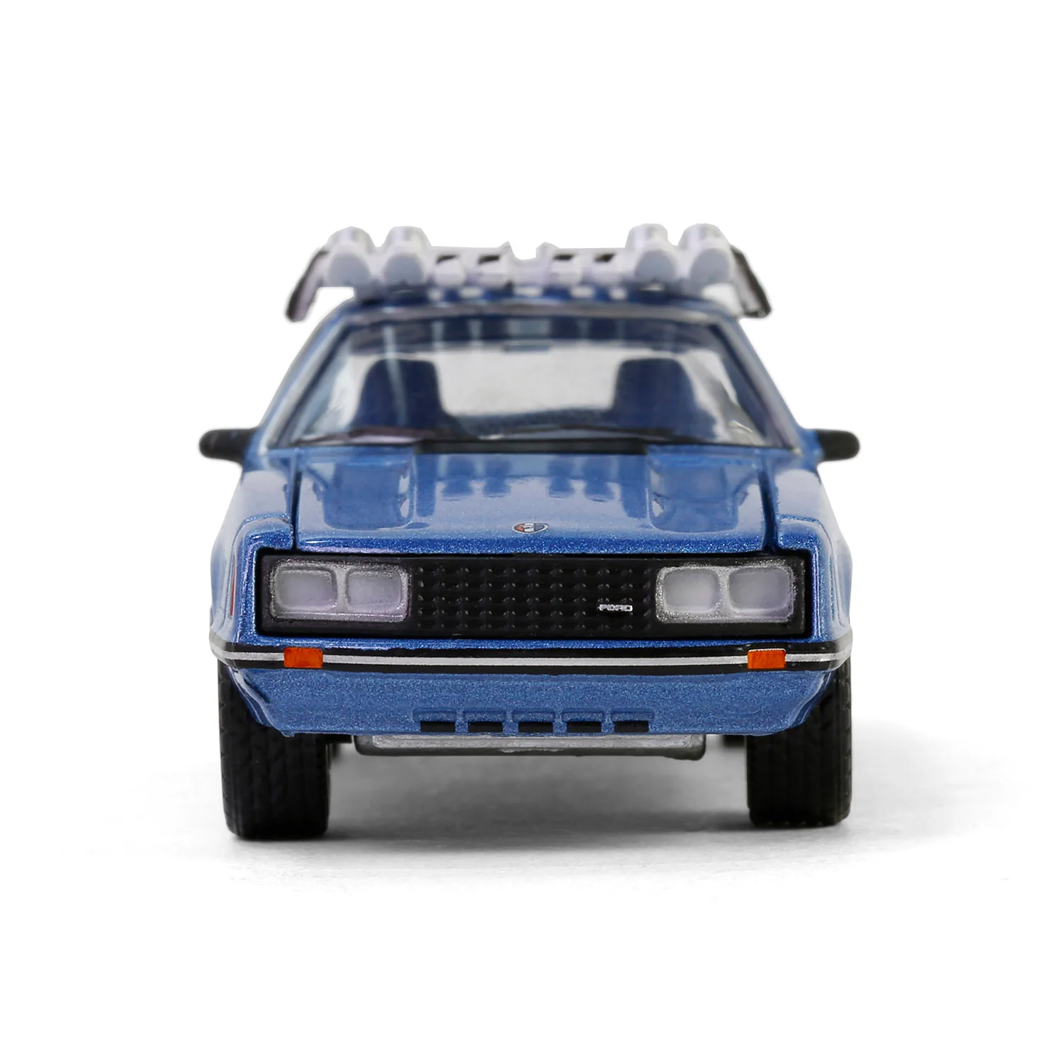1/64 1981 Ford Mustang Ghia Coupe with Ski Roof Rack, Medium Blue Glow, Hobby Exclusive - Image 7