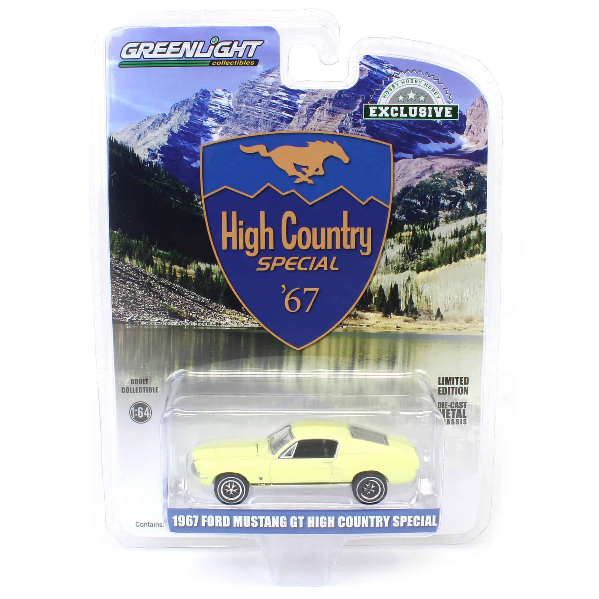 1/64 1967 Ford Mustang GT Fastback High Country Special, Aspen Gold, Hobby Exclusive - Image 2