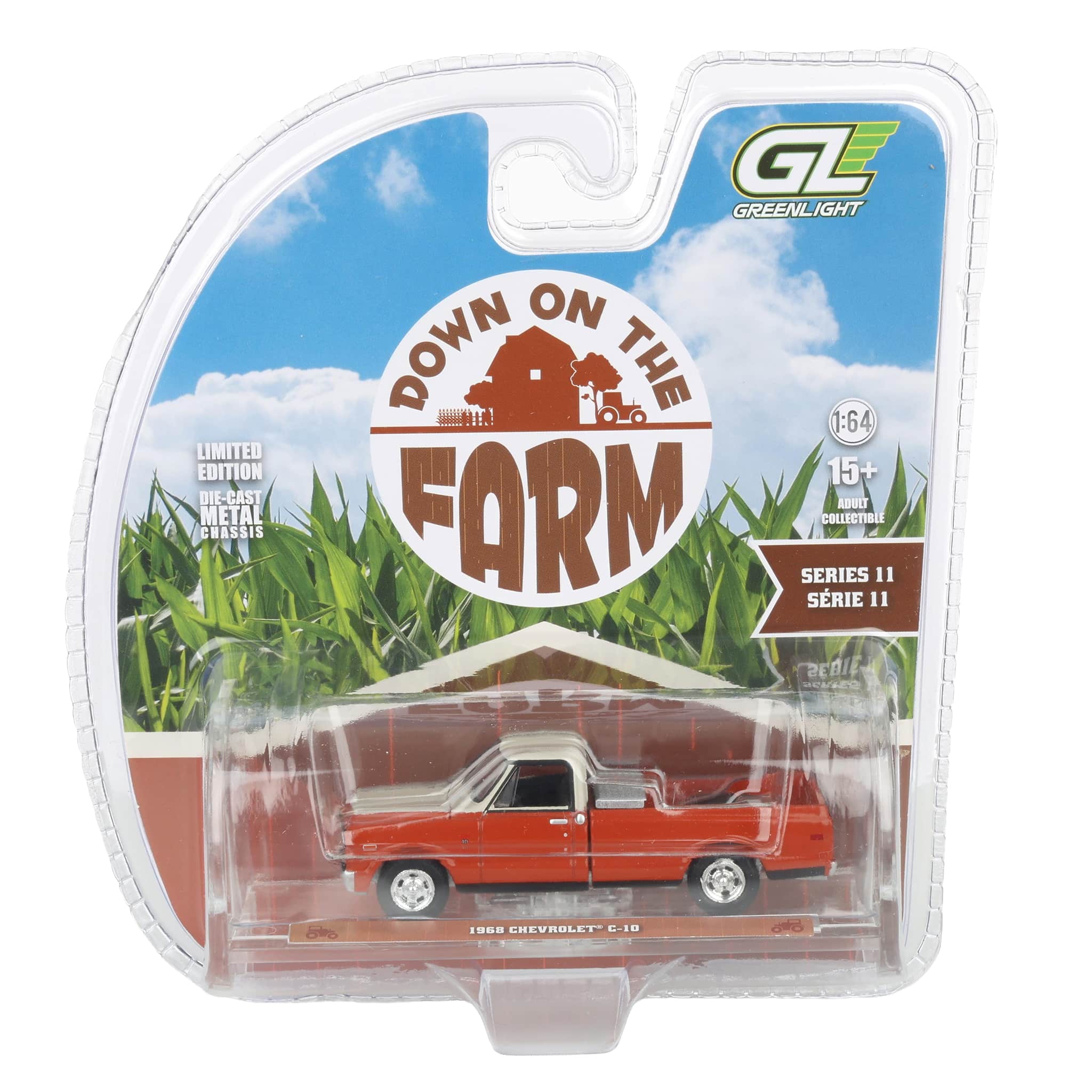 1/64 1968 Chevrolet C-10 with Toolbox, Red, Down on the Farm Series 11 - Image 7