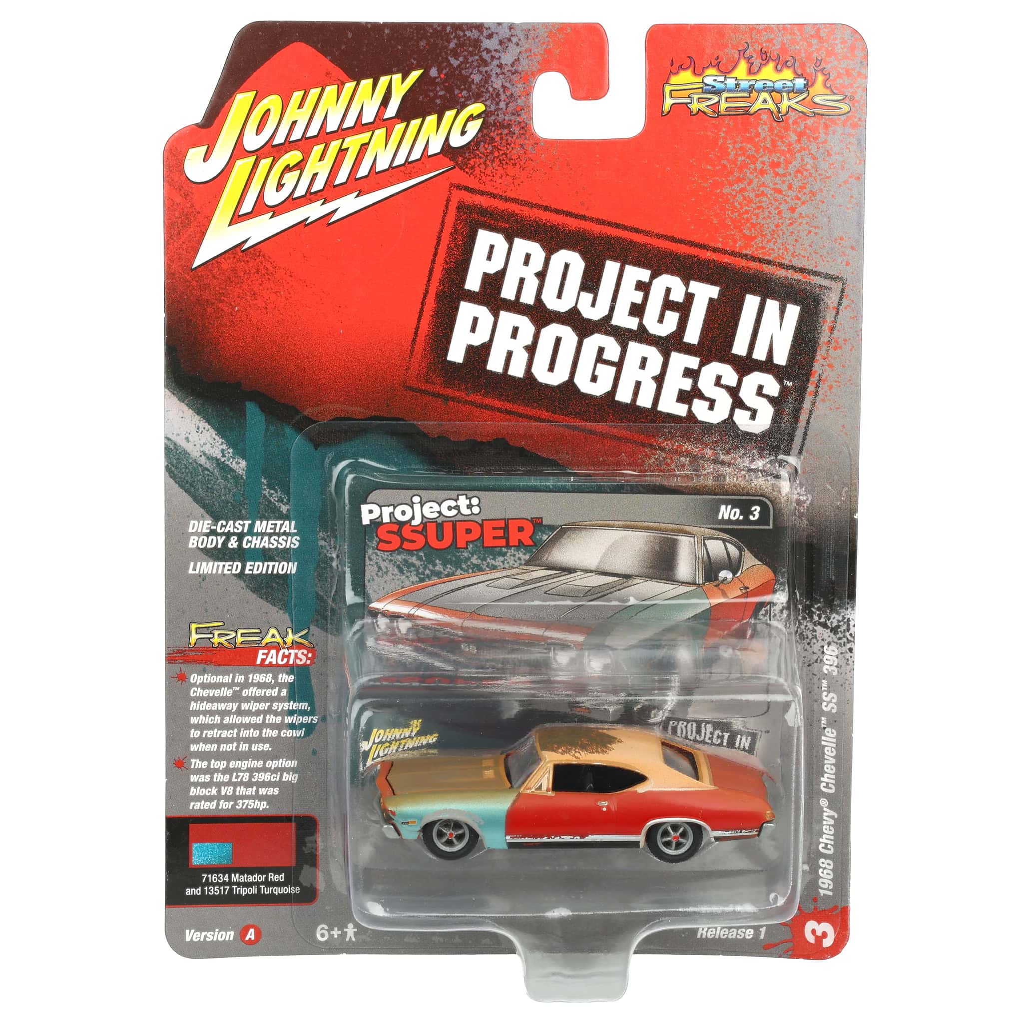 1/64 1968 Chevrolet Chevelle, Matador Red, Johnny Lightning Project in Progress - Image 6