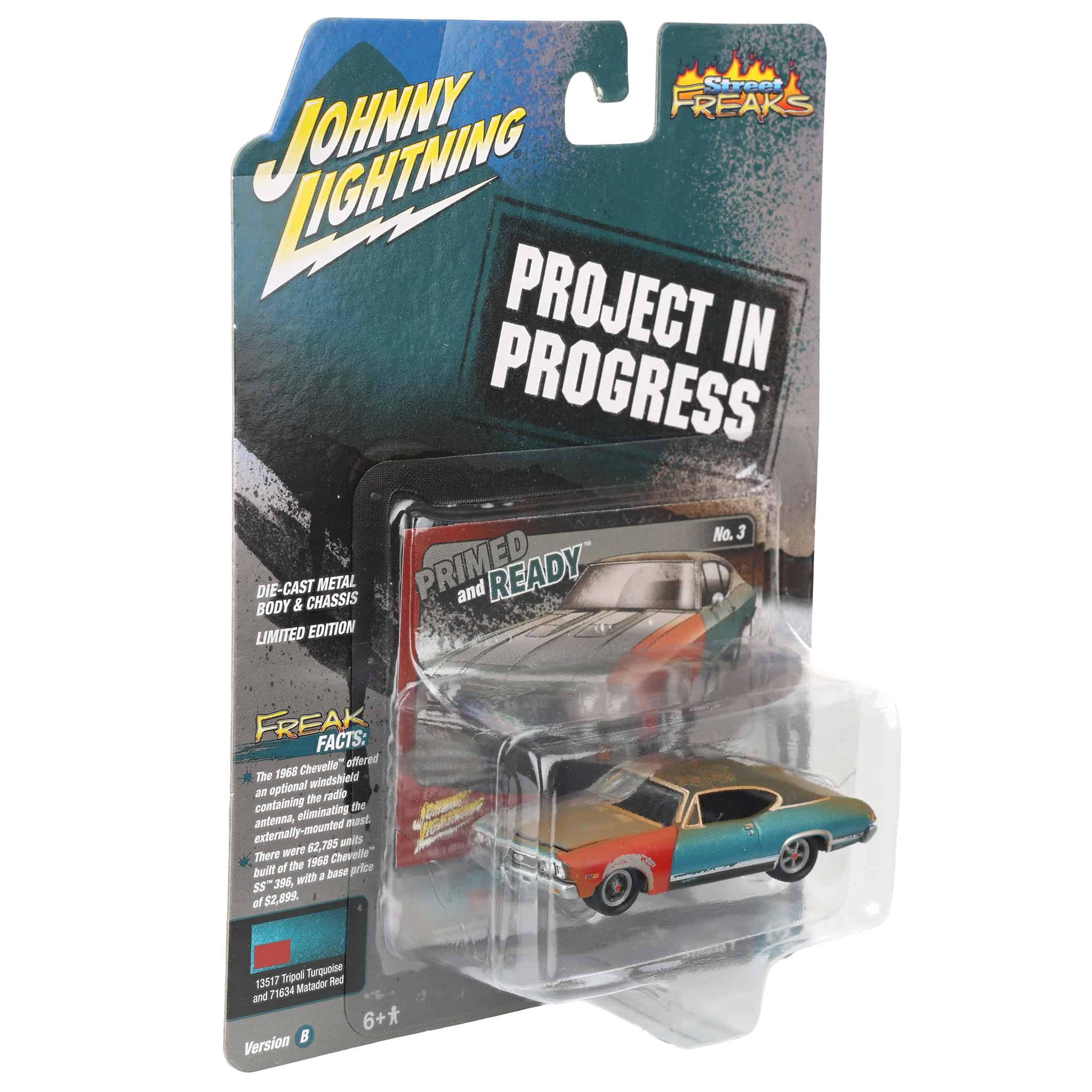 1/64 1968 Chevrolet Chevelle, Tripoli Turquoise, Johnny Lightning Project in Progress - Image 2