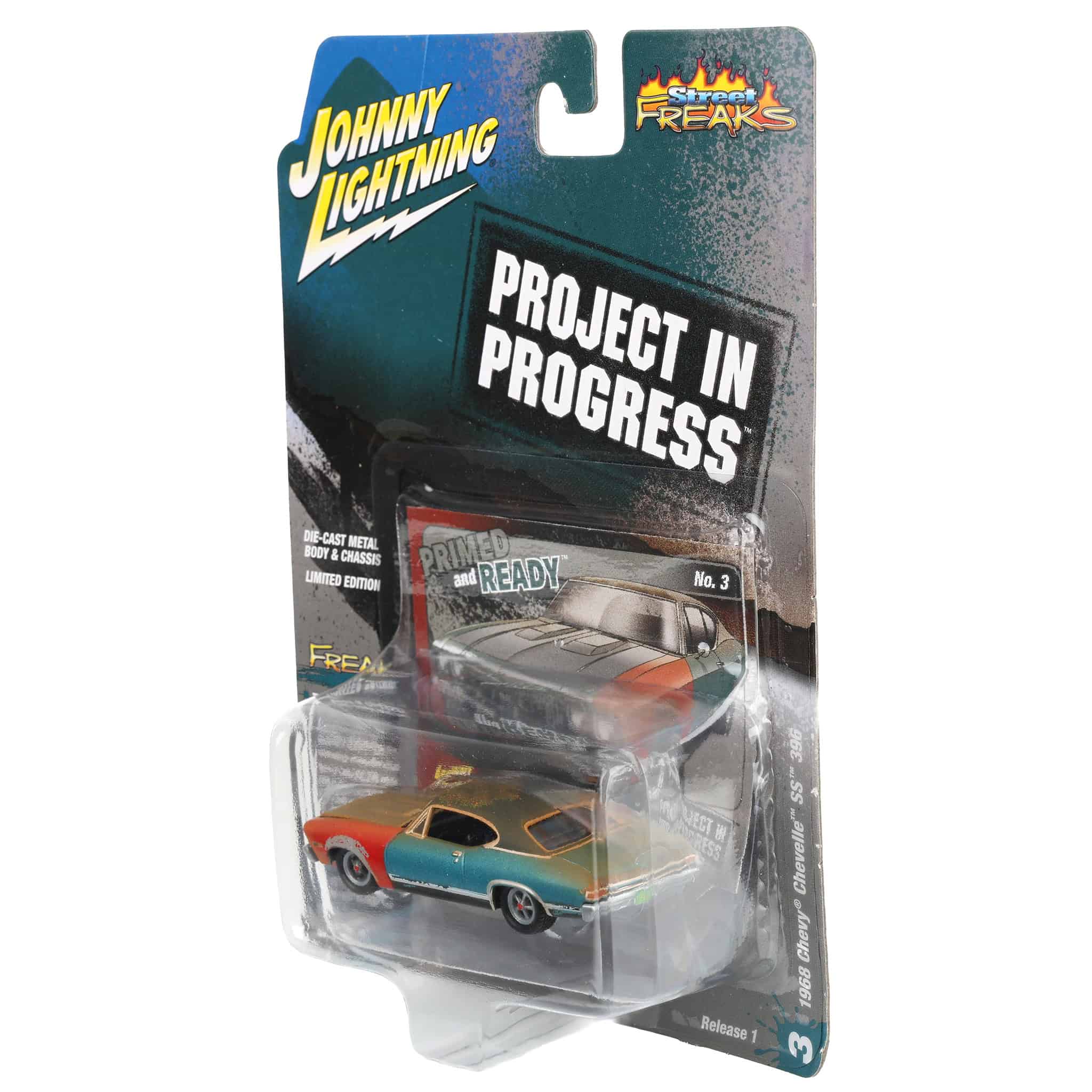 1/64 1968 Chevrolet Chevelle, Tripoli Turquoise, Johnny Lightning Project in Progress - Image 3