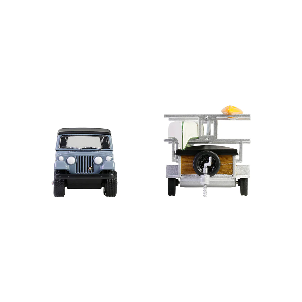 1/64 1968 Jeep Jeepster Commando SC-1 with Canoe Trailer, Gray, Hitch & Tow Series 32 - Image 5