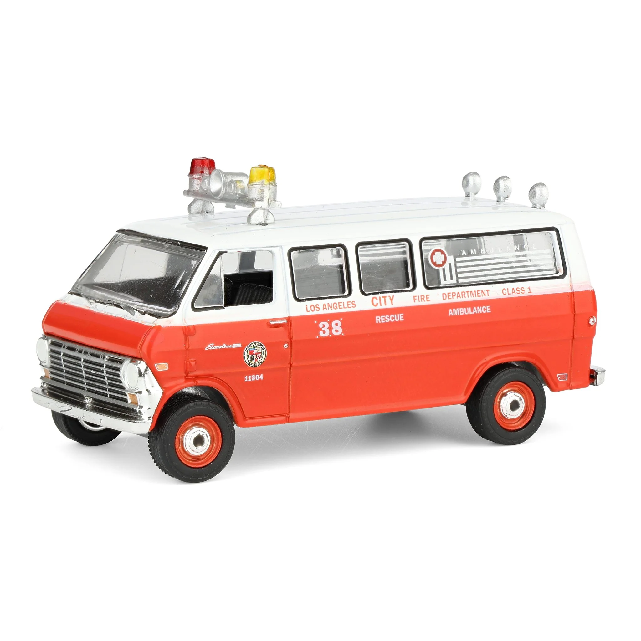 1/64 1969 Ford Econoline Ambulance, Los Angeles Fire Department, Fire & Rescue Series 5