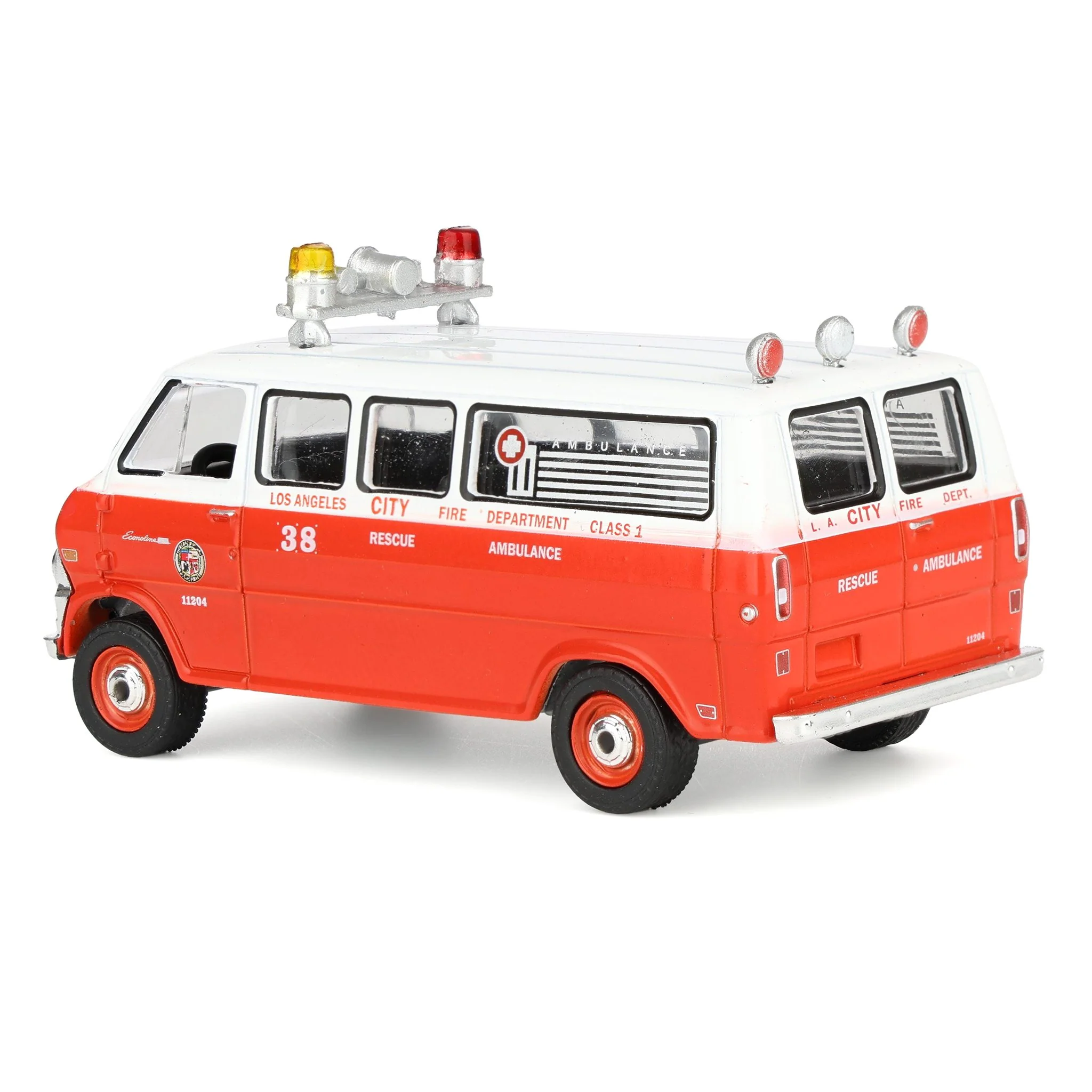 1/64 1969 Ford Econoline Ambulance, Los Angeles Fire Department, Fire & Rescue Series 5 - Image 4