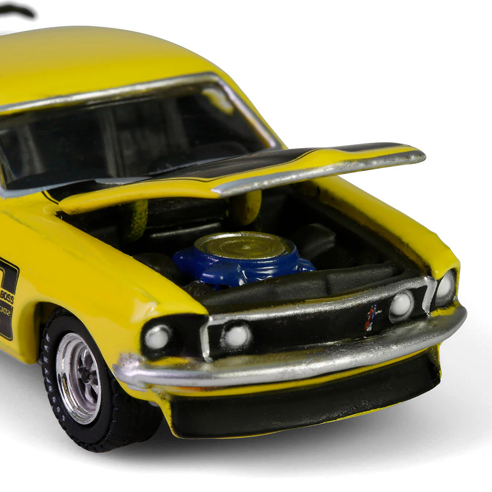 1/64 1969 Ford Mustang Boss 302, Scottsdale 2024, Bright Yellow, Barrett-Jackson Series 15 - Image 2